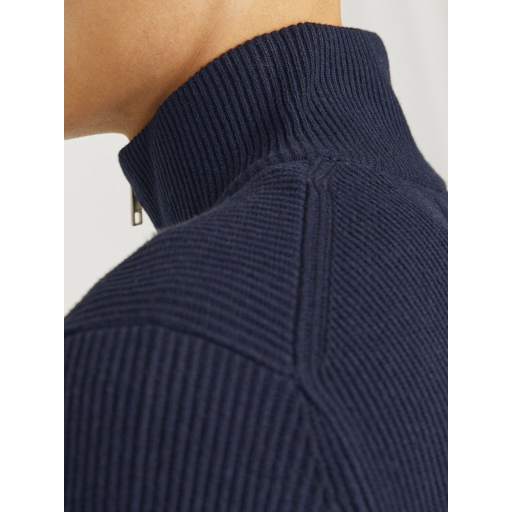 JACK & JONES Megztinis vyrams, Mėlyna, Perfect knit half zip 2