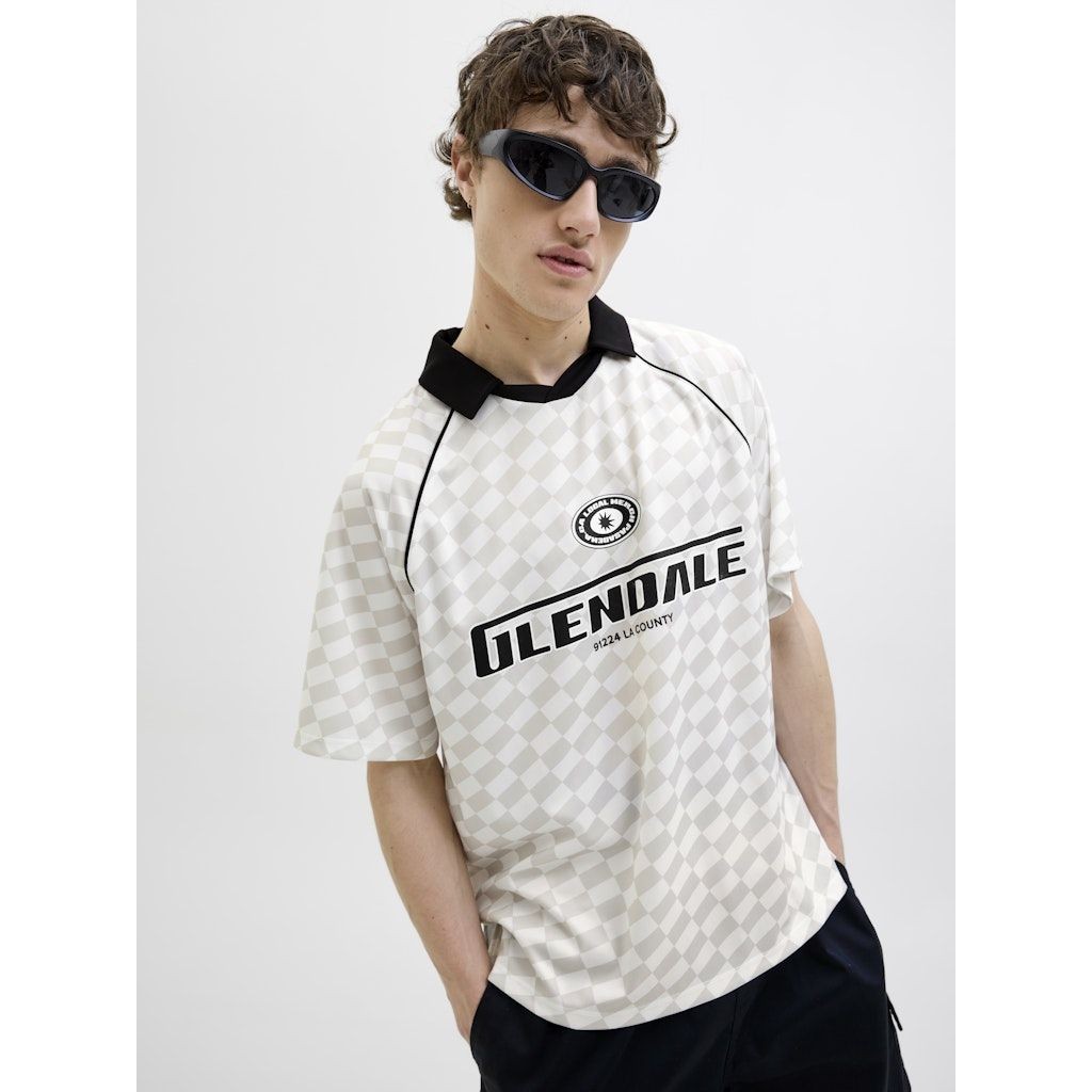 JACK & JONES Polo marškiniai trumpos rank. vyrams, Balta, Retreat mesh open collar polo 7