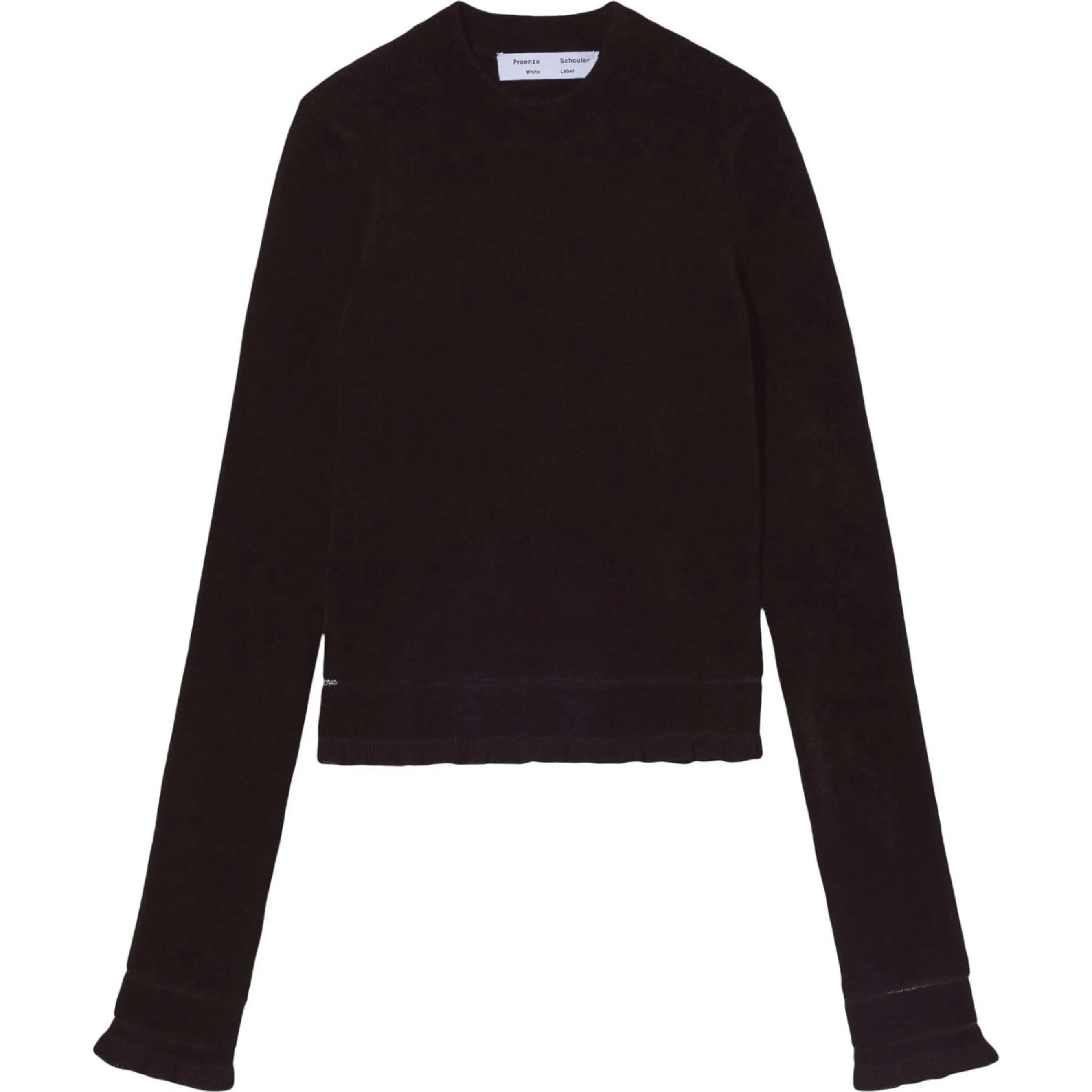 PROENZA SCHOULER Megztinis moterims, Juoda, Cropped turtleneck sweater
