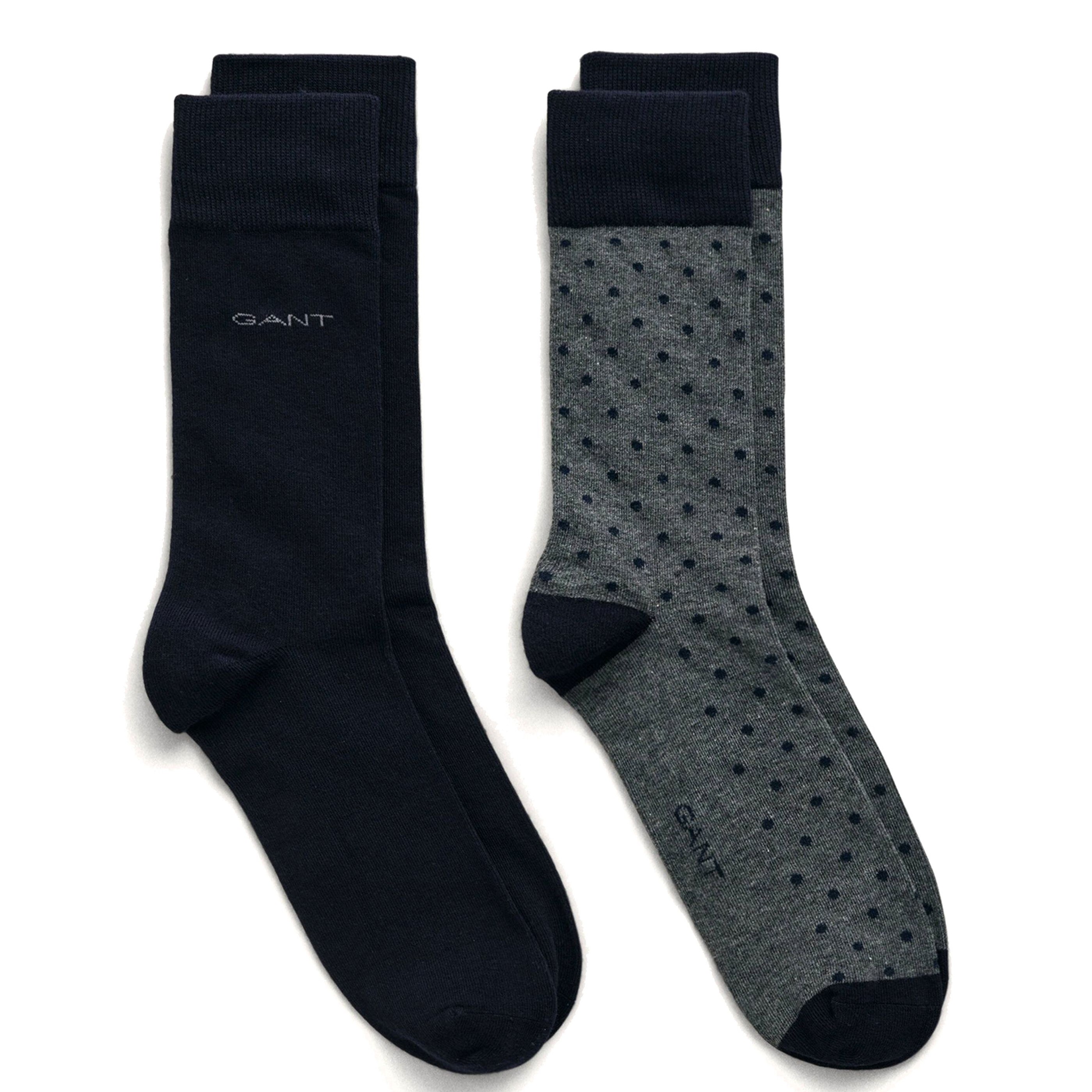 GANT Kojinės vyrams, Pilka, DOT AND SOLID SOCKS 2-PACK