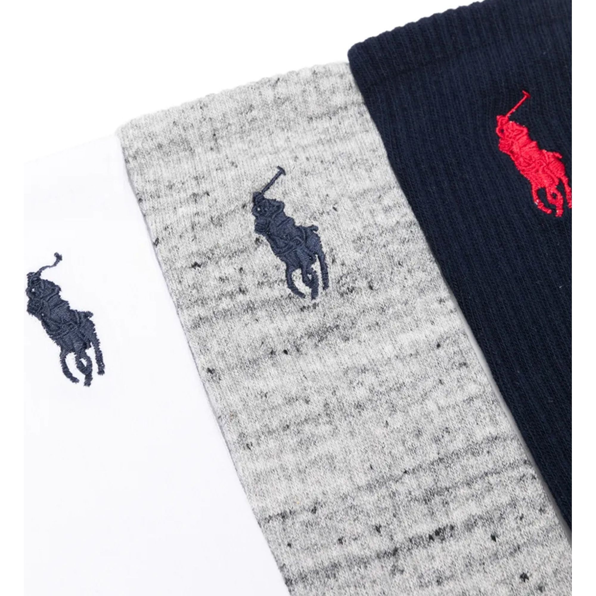 POLO RALPH LAUREN UW Kojinės vyrams, Mėlyna, Embroidbigpp-crew sock-3 pack 2