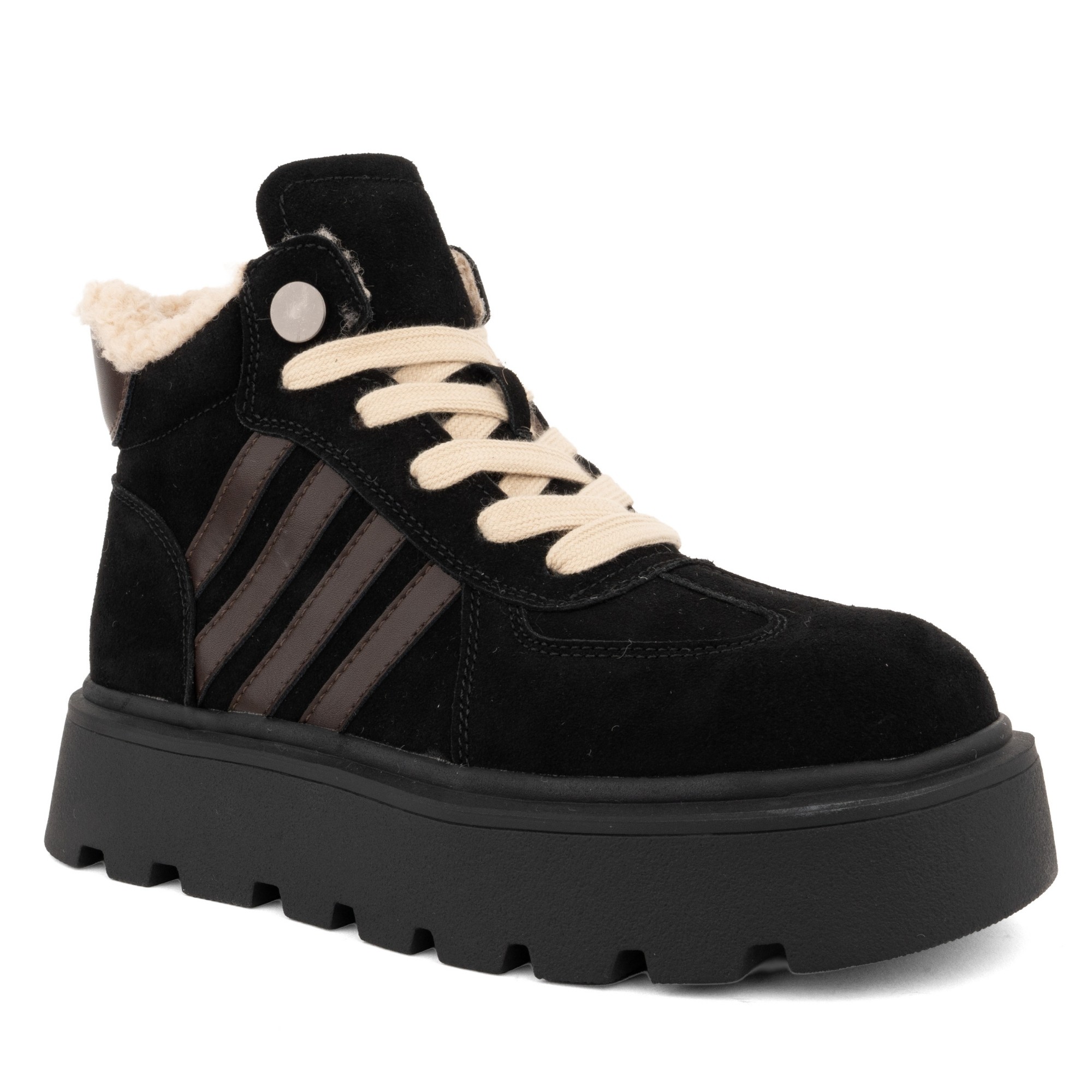 LA CONTE Pašiltinti aulinukai moterims, Juoda, Wm booties, lac6590-25200-woblk 1