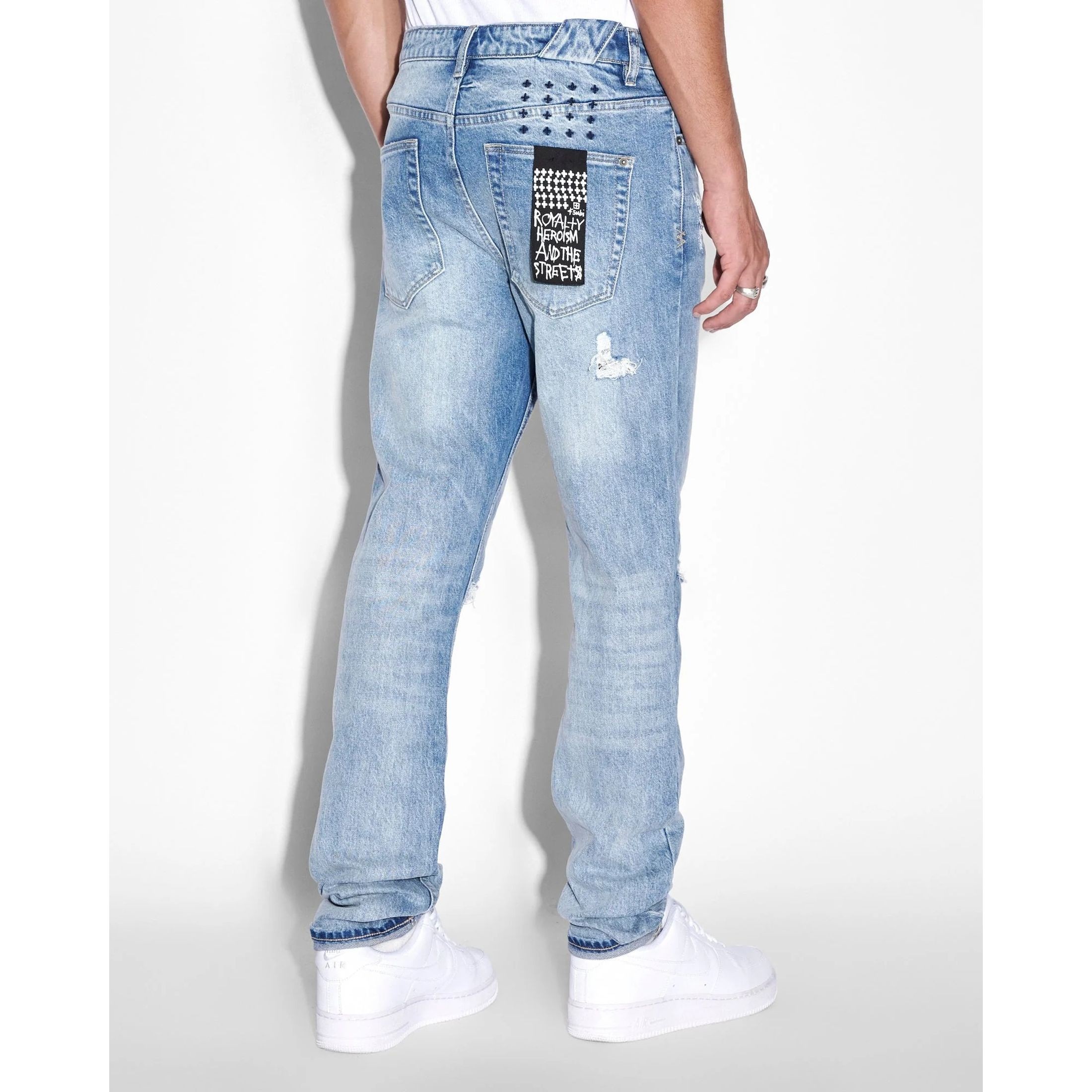KSUBI Tiesūs džinsai vyrams, Mėlyna, Chitch self repair jeans 3
