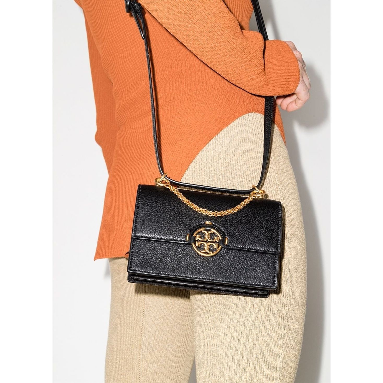 TORY BURCH Rankinė - moterims, Juoda, Miller mini flap bag 3