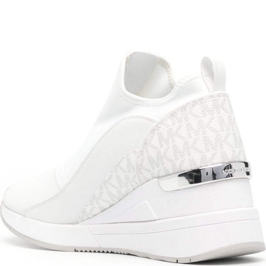 MICHAEL KORS Laisvalaikio bateliai moterims, Balta, Spencer wedge trainer 3