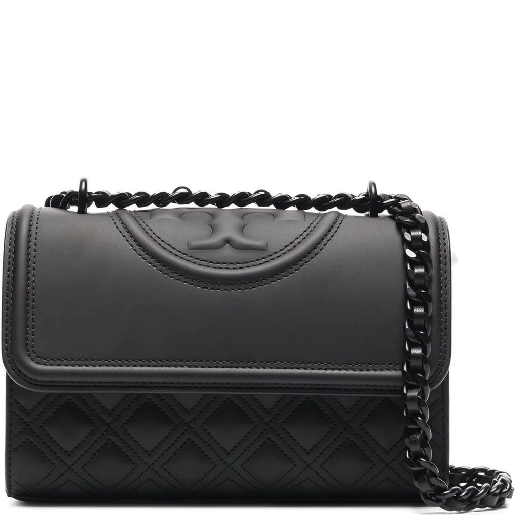 TORY BURCH Rankinė per petį moterims, Juoda, Fleming matte shoulder bag 1