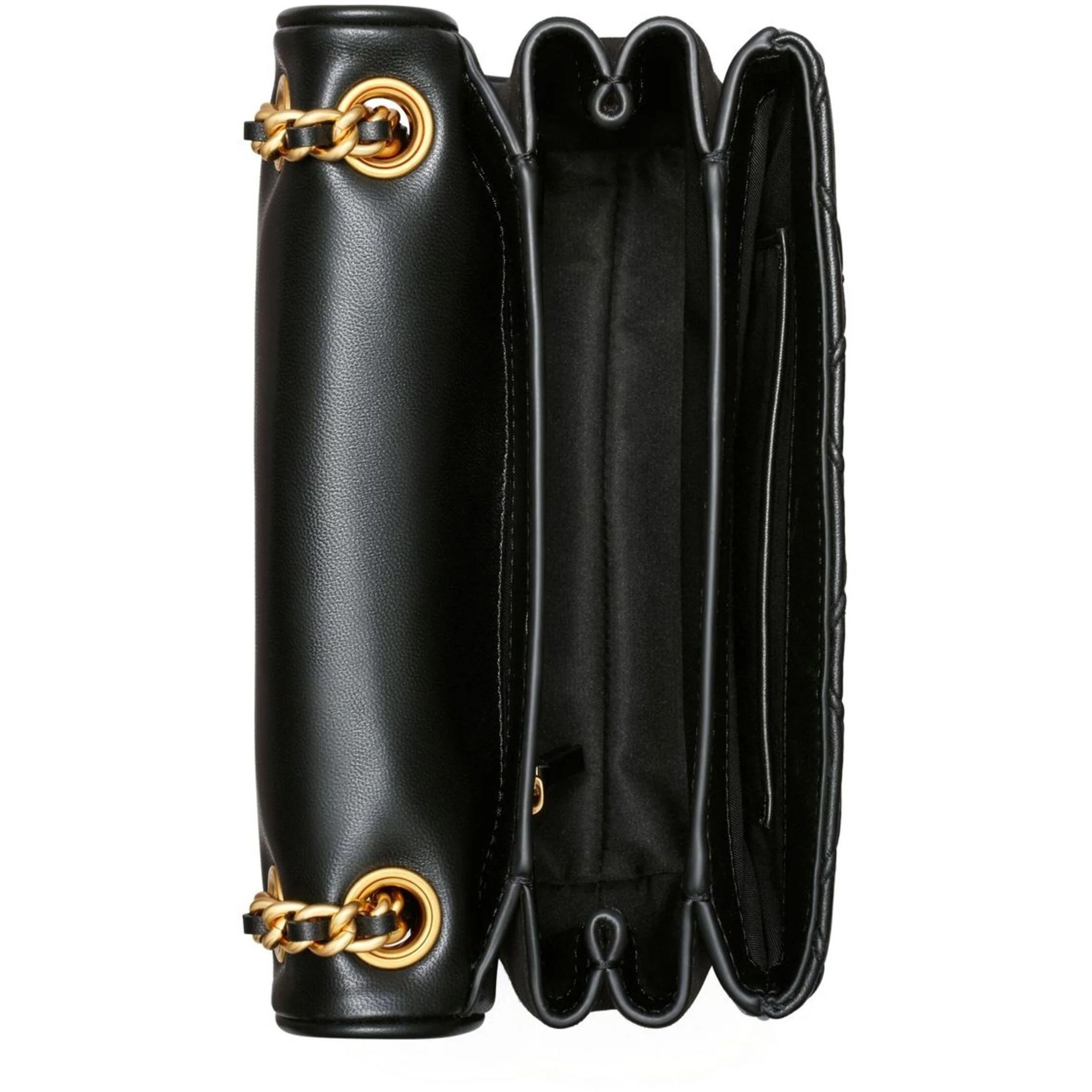 TORY BURCH Rankinė per petį moterims, Juoda, Fleming soft shoulder bag 4