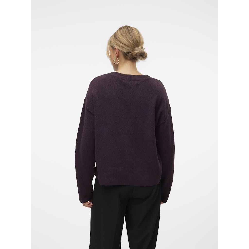 VERO MODA Megztinis moterims, Violetinė, Esti o-neck pullover boo 4