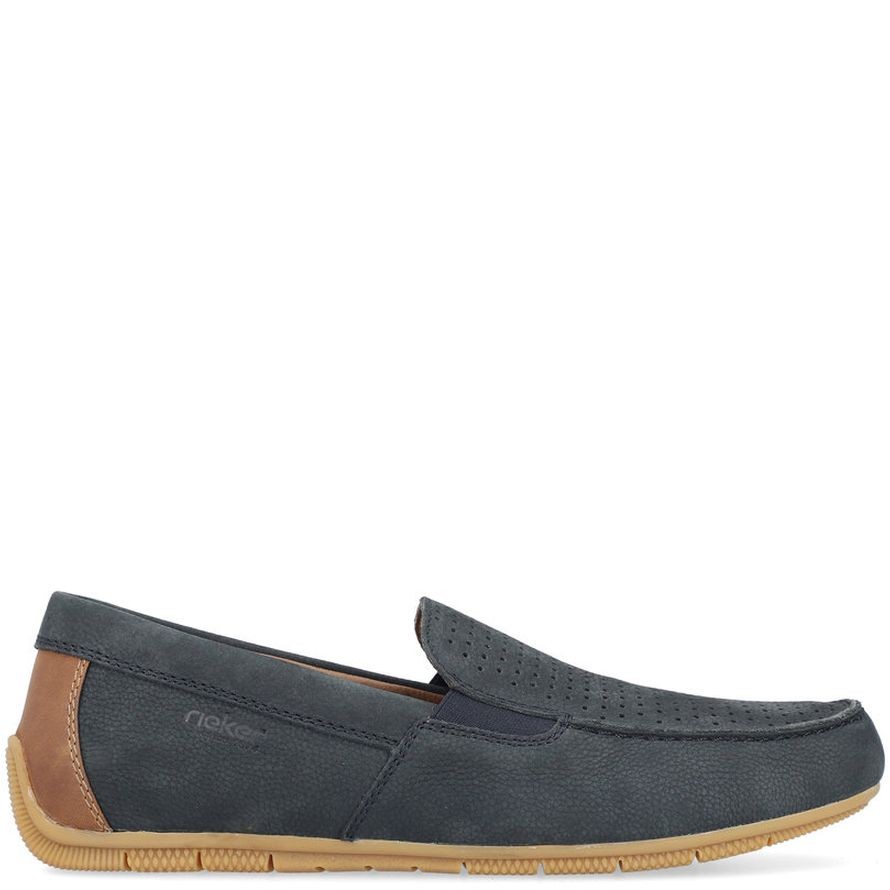 RIEKER Mokasinai vyrams, Mėlyna, MOCASINS 3