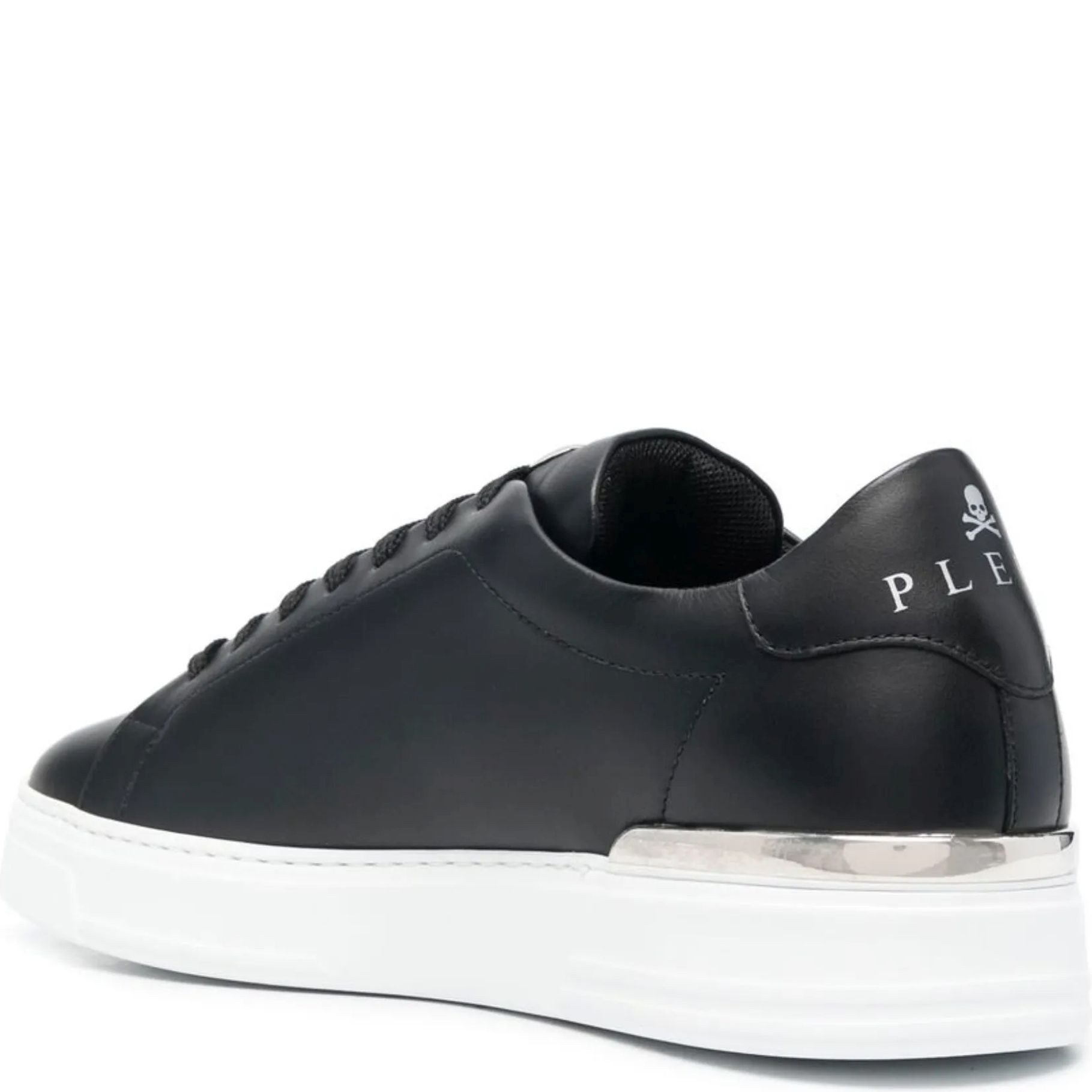 PHILIPP PLEIN Sportiniai bateliai vyrams, Juoda, Leather lo-top sneaker hexagon 3