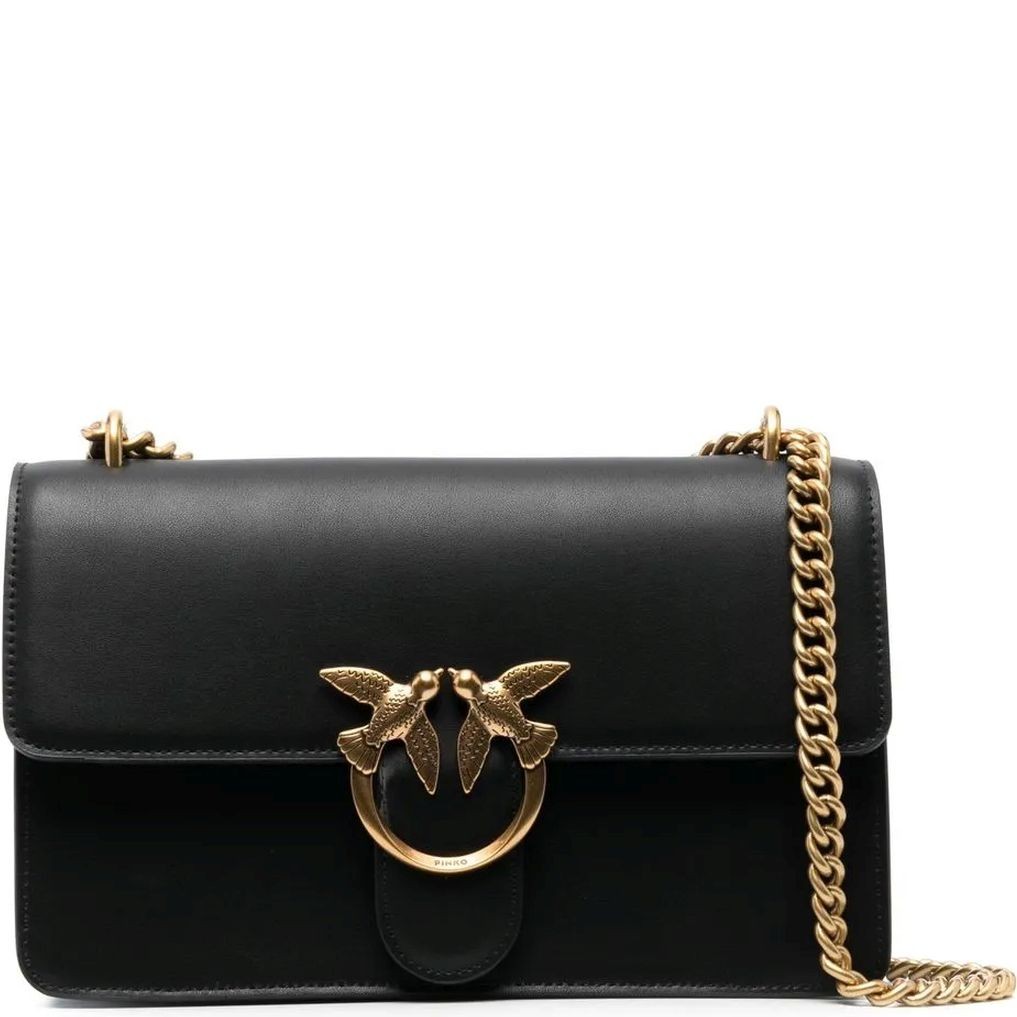 PINKO Rankinė per petį moterims, Juoda, Love one classic crossbody bag 1