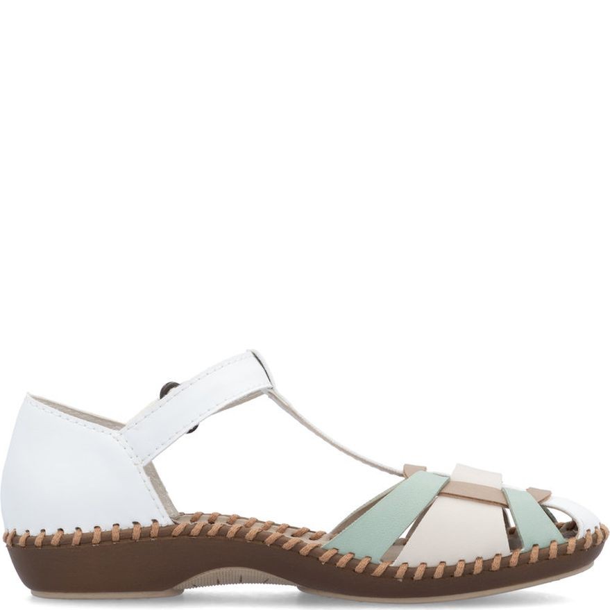 RIEKER Basutės moterims, Balta, Sandals 3