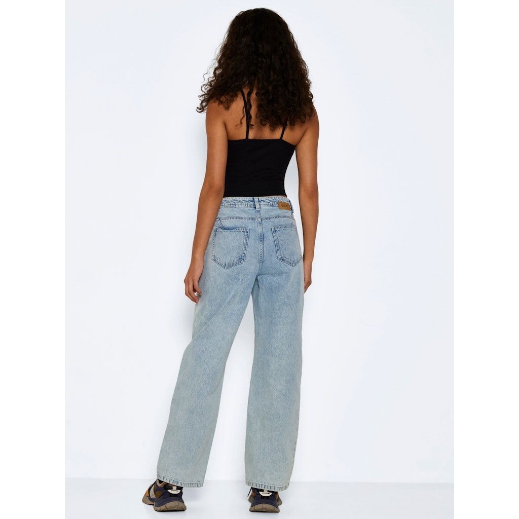 NOISY MAY Tiesūs džinsai moterims, Mėlyna, NMDREW HW WIDE LEG JE 5