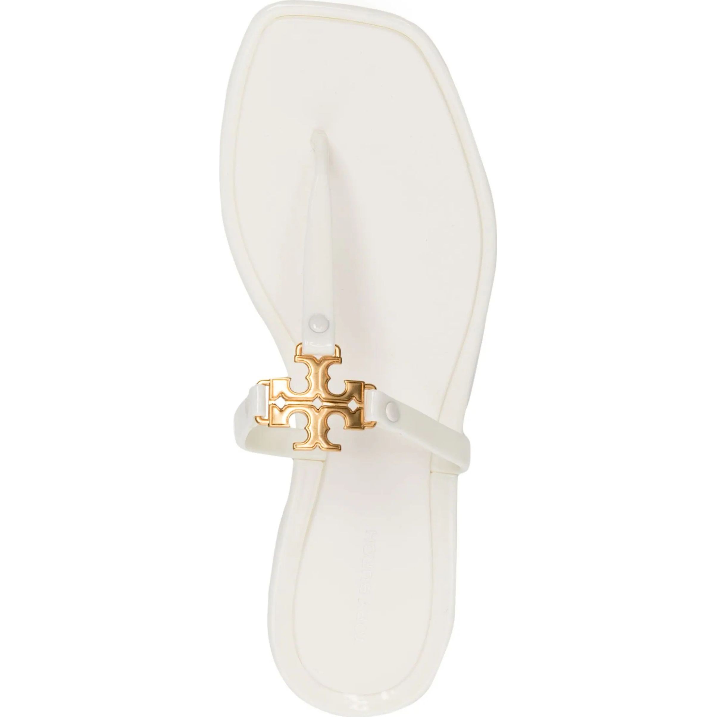 TORY BURCH Pliažo šlepetės per pirštą moterims, Balta, Roxanne jelly 4