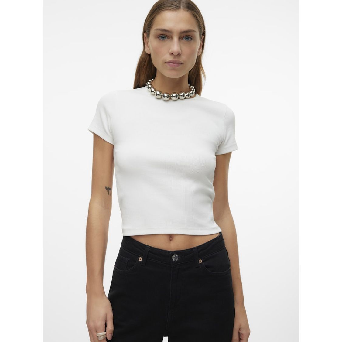 VERO MODA Marškinėliai moterims, Balta, Vmchloe t-shirts 3