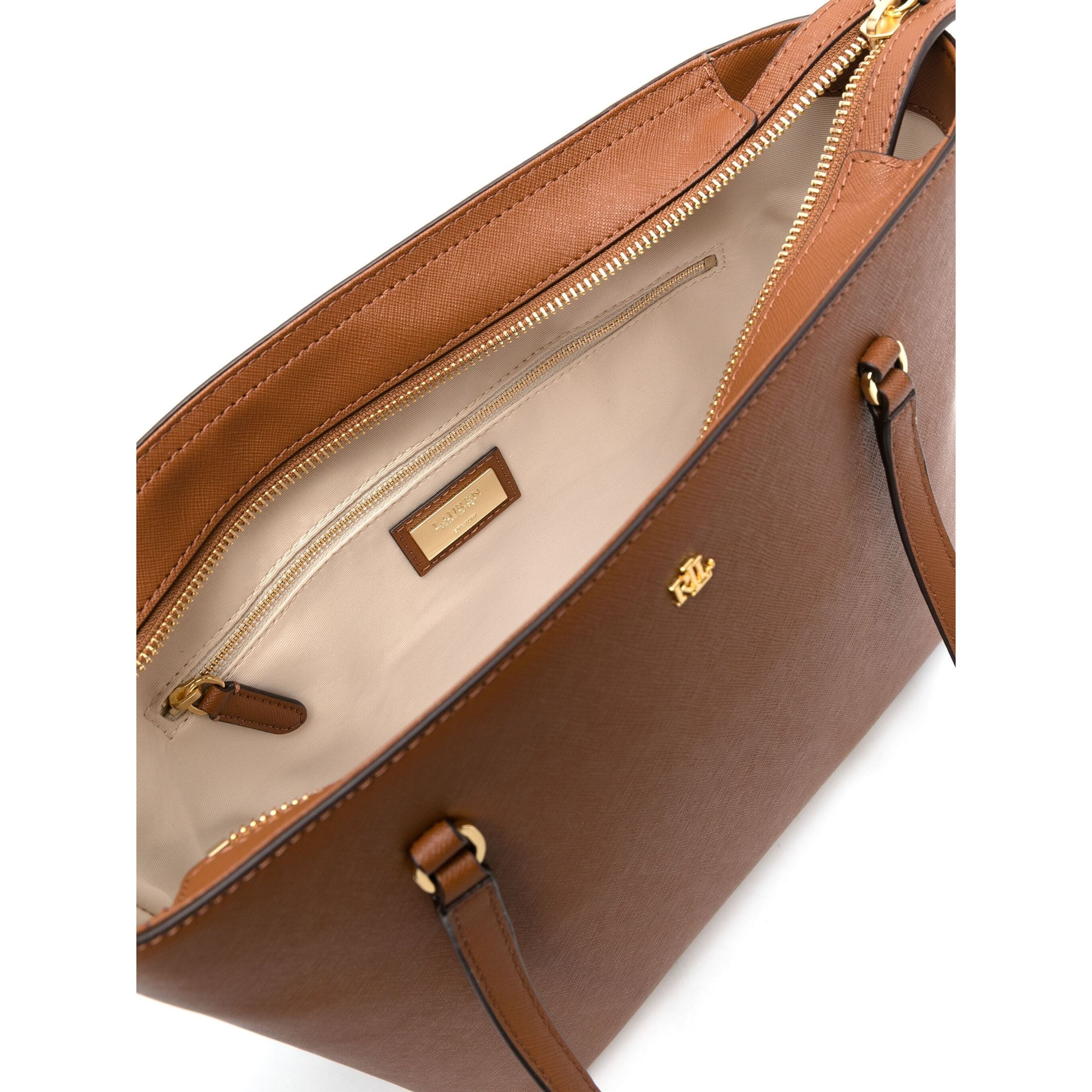 LAUREN RALPH LAUREN Pirkinių krepšys moterims, Ruda, Karly shpper medium tote 4