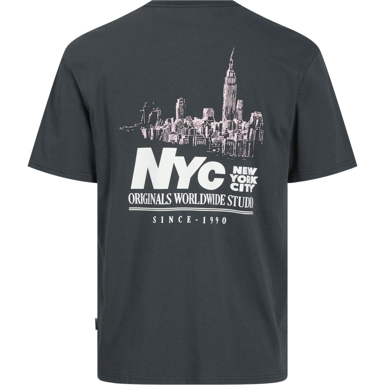 JACK & JONES Marškinėliai vyrams, Pilka, Bronx square tee 1