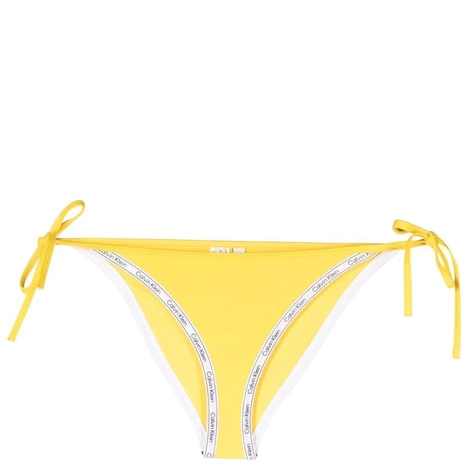 CALVIN KLEIN UW Apatinė kostiumėlio dalis moterims, Geltona, String side tie 1