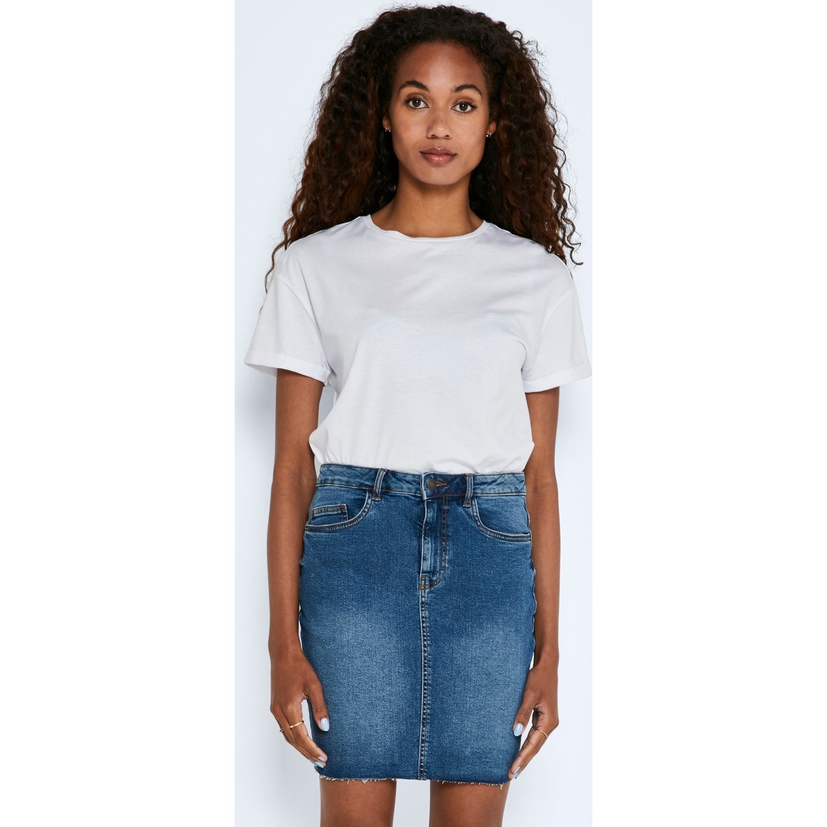 NOISY MAY Midi sijonas moterims, Mėlyna, NMBE CALLIE HW D 5