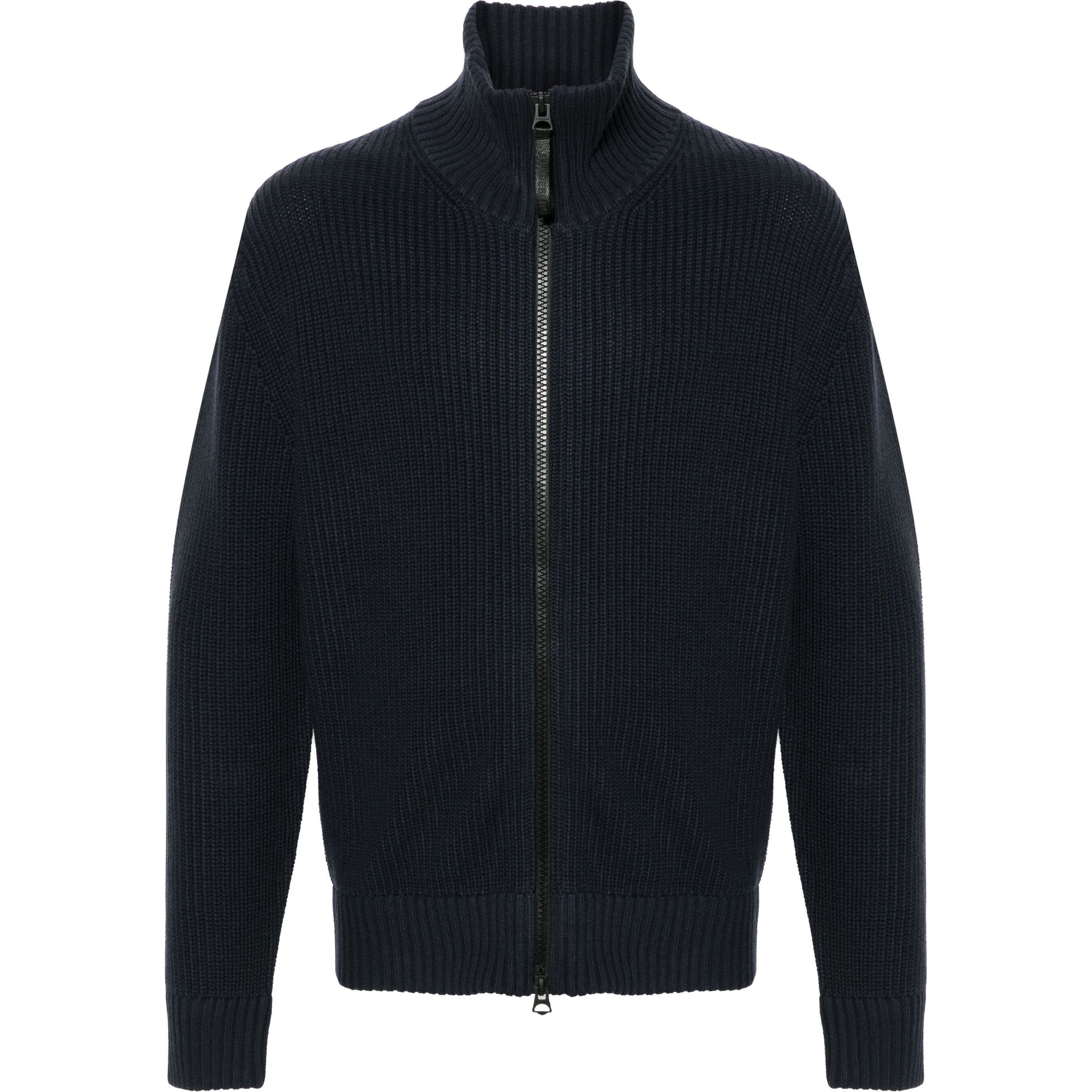 J.LINDEBERG Kardiganas vyrams, Mėlyna, Skyler wool blend zip cardigan