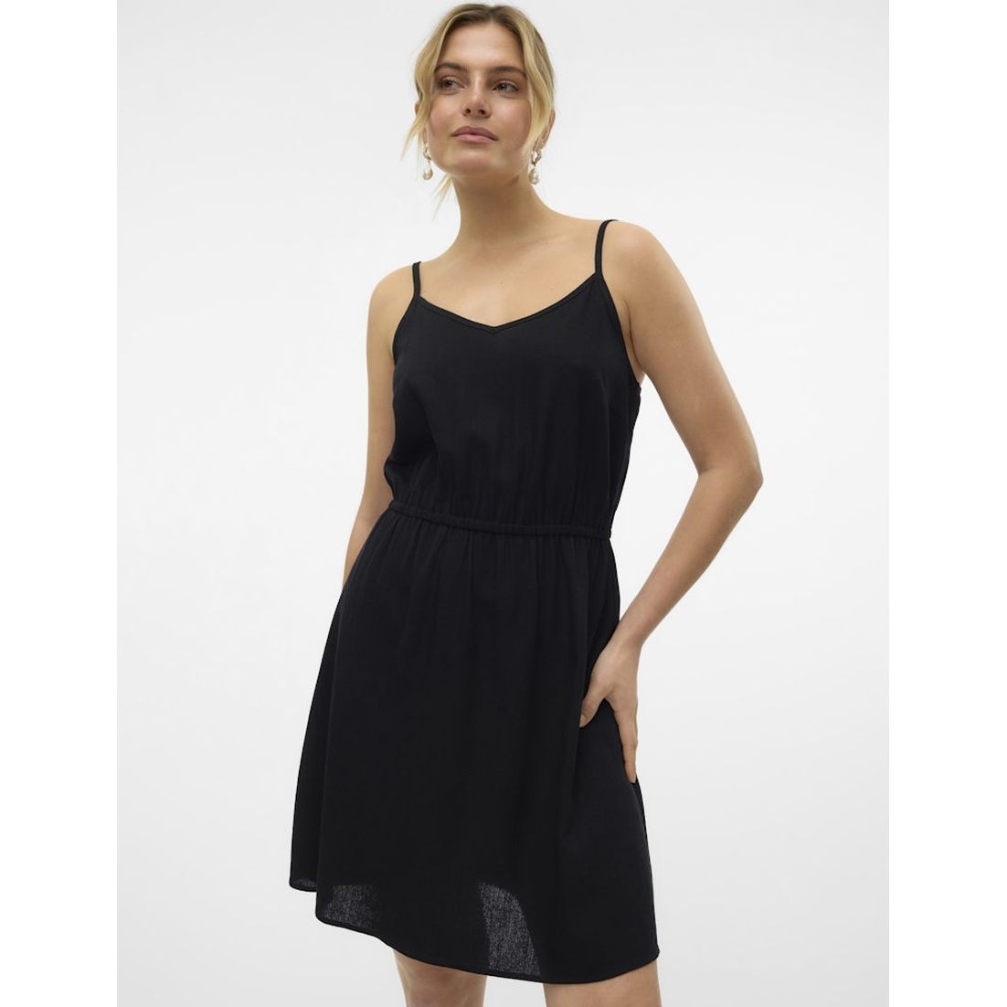 VERO MODA Mini suknelė moterims, Juoda, Vmmymilo mini dress 7