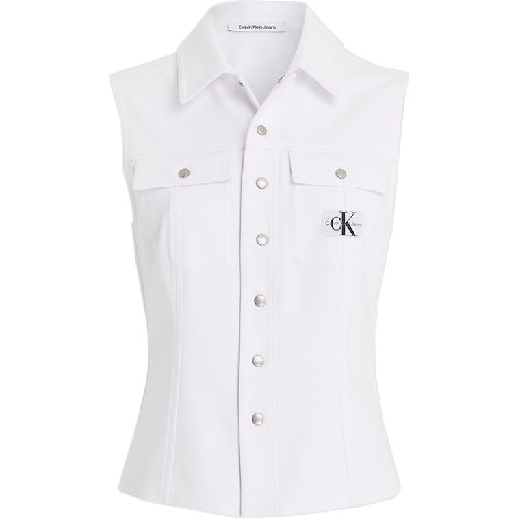 CALVIN KLEIN JEANS Trumpinti marškinėliai moterims, Balta, Other tops 1