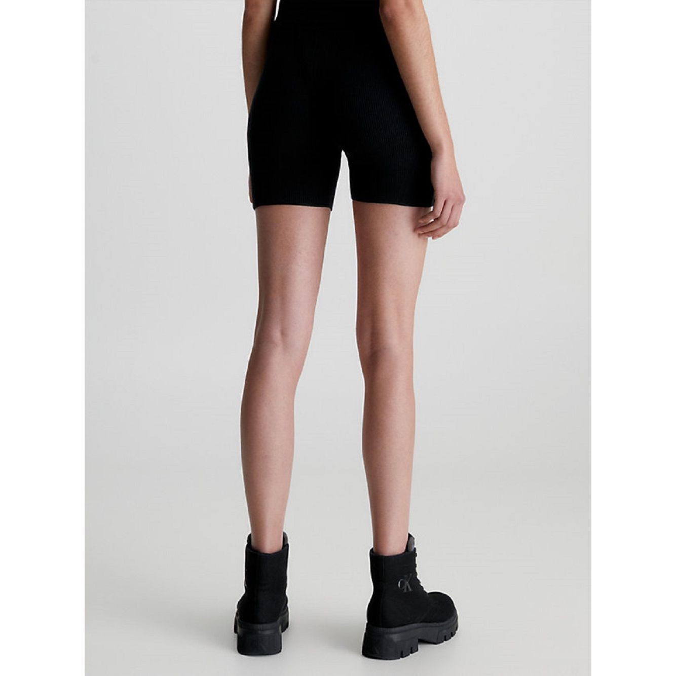 CALVIN KLEIN JEANS Šortai moterims, Juoda, Knitted cycling shorts 3