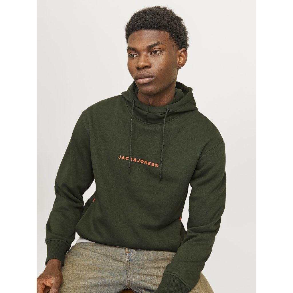 JACK & JONES Džemperis vyrams, Chaki, Tree sweat hood 4