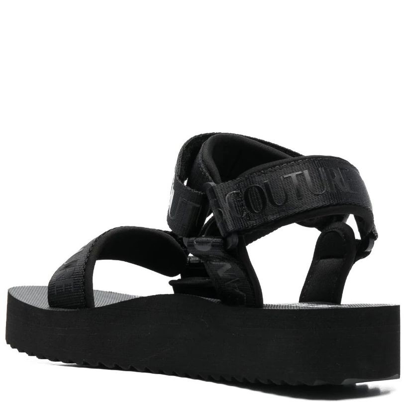 VERSACE JEANS CUTURE Basutės moterims, Juoda, Fondo miami sandals 3