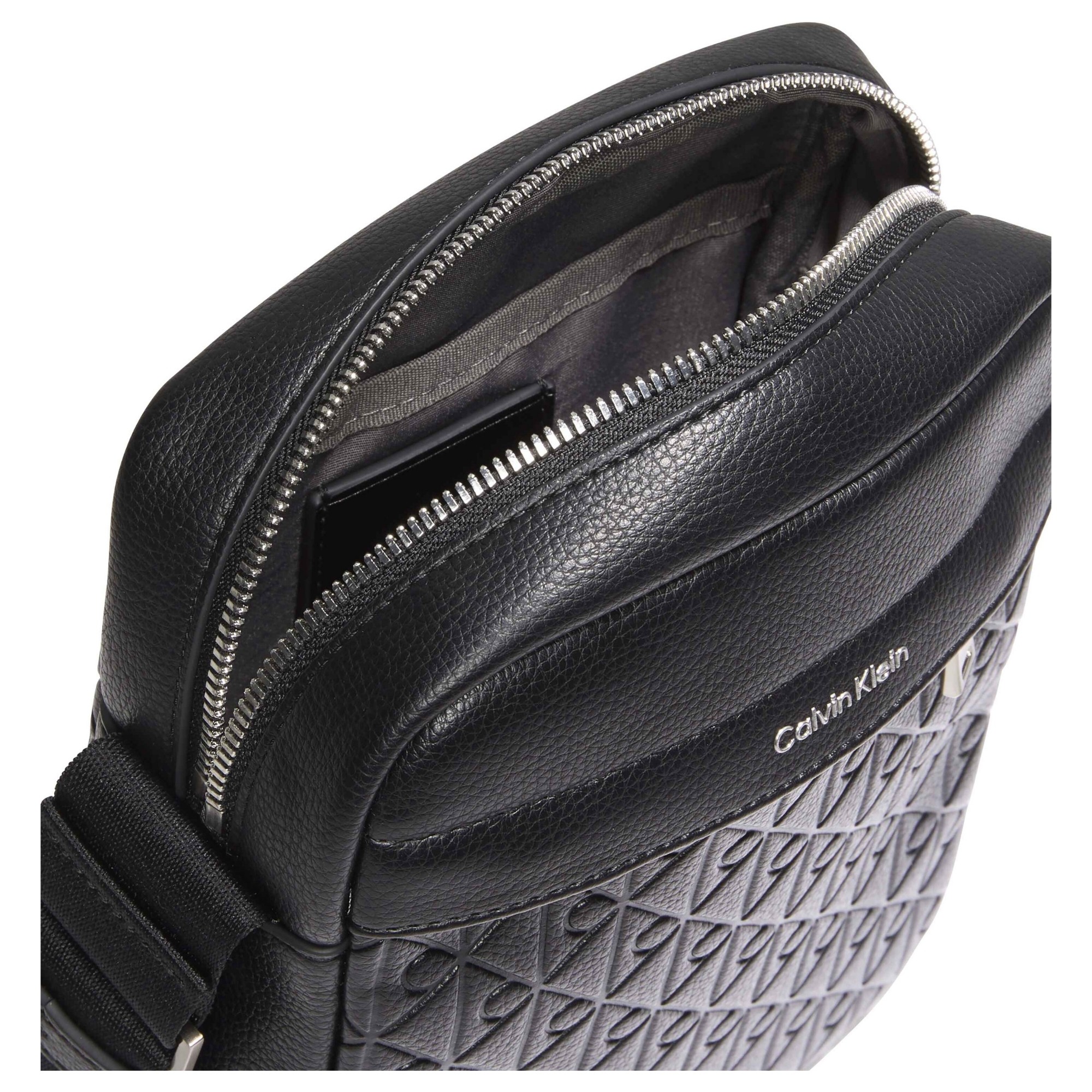 CALVIN KLEIN Rankinė per petį vyrams, Juoda, emblem aop emboss reporter 3