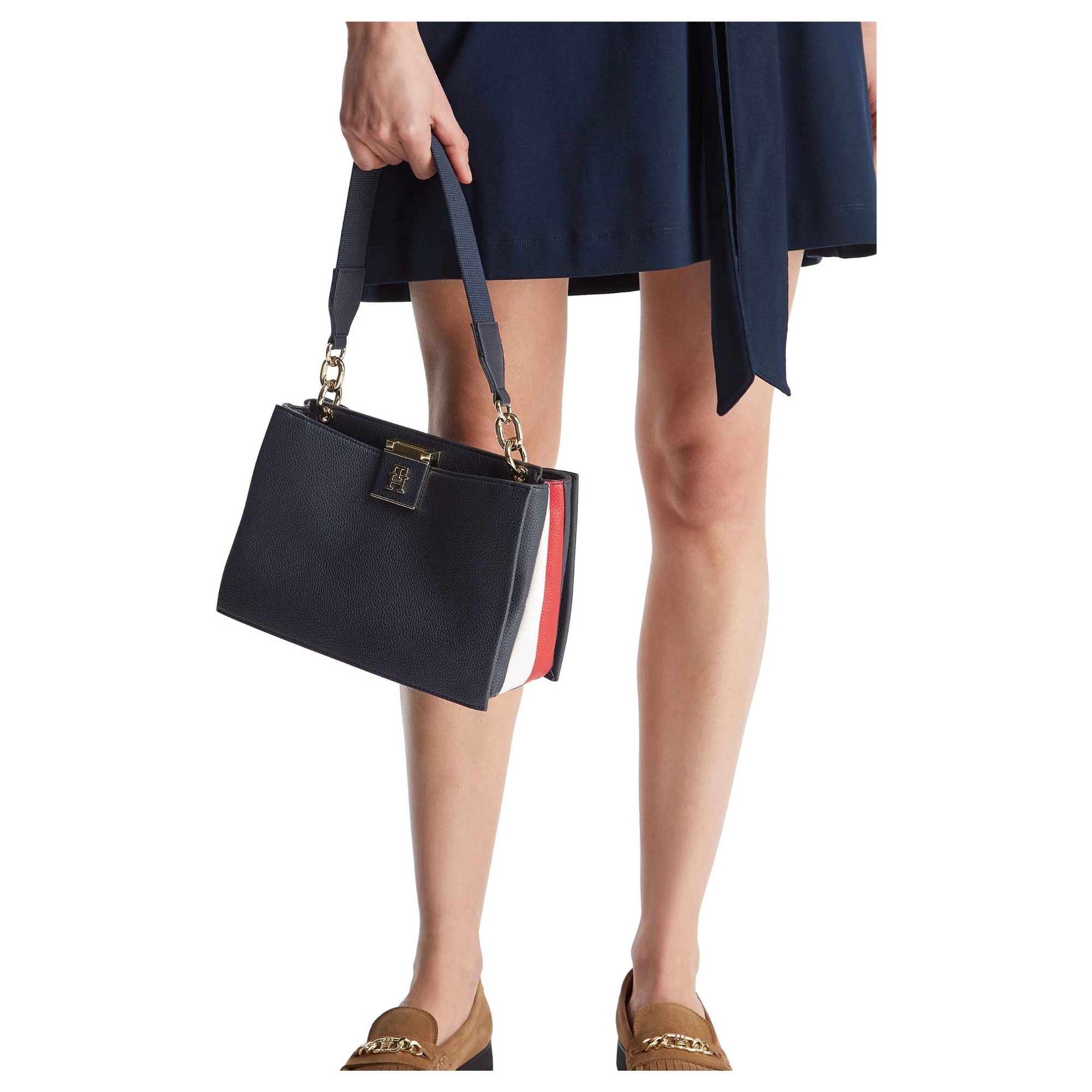 TOMMY HILFIGER Rankinė moterims, Mėlyna, TH her med satchel corp 6