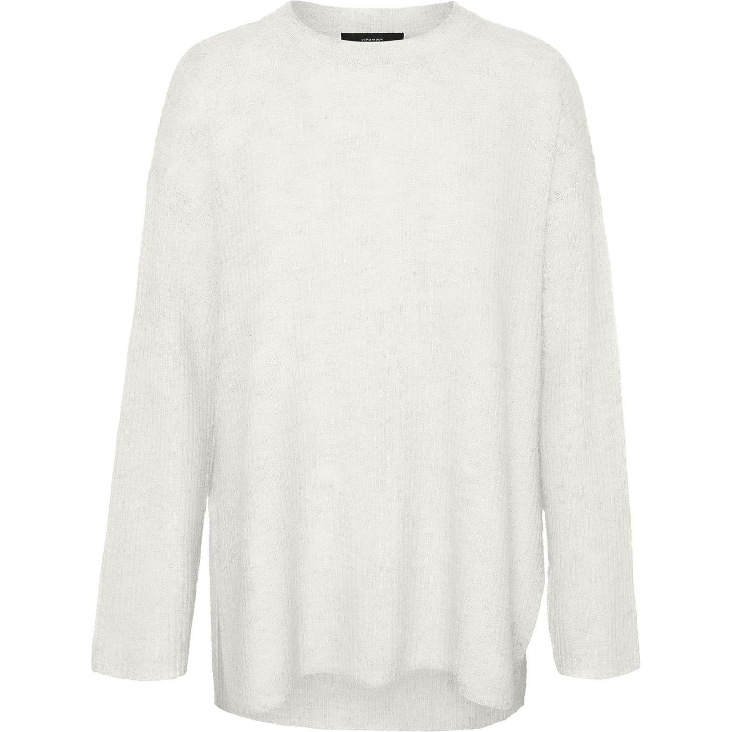 VERO MODA Megztinis moterims, Balta, Palma long pullover 1