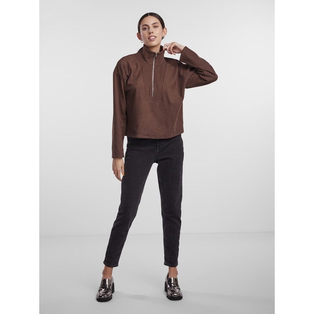 PIECES Megztinis moterims, Ruda, PCFLEX LS FLEECE TOP 4