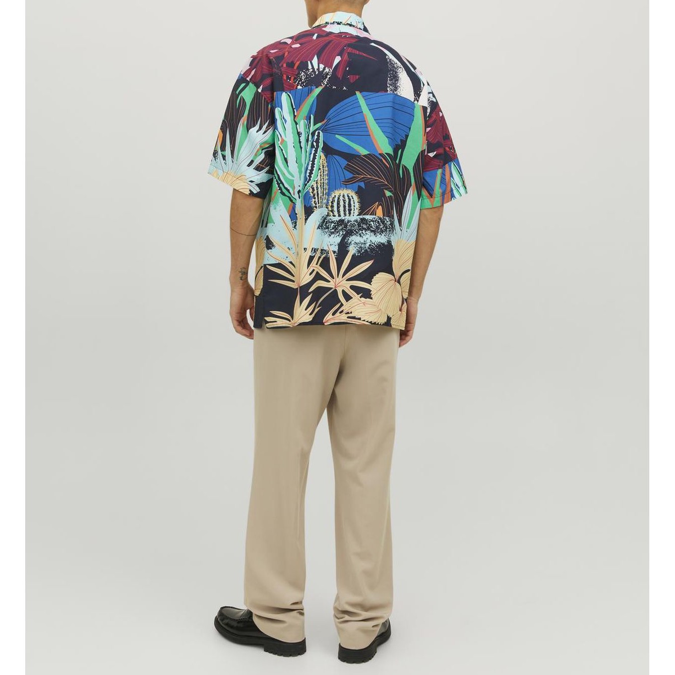 JACK & JONES Marškiniai vyrams, Juoda, JORBELMONT AOP 3