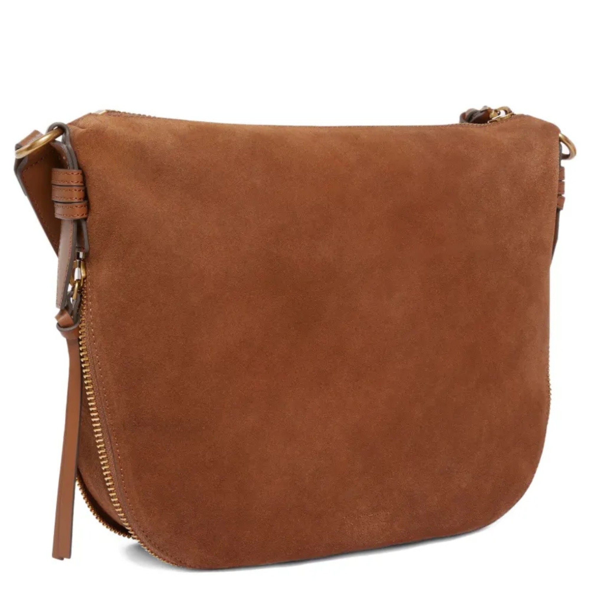 PINKO Rankinė per petį moterims, Ruda, Hobo zip around classic suede 2