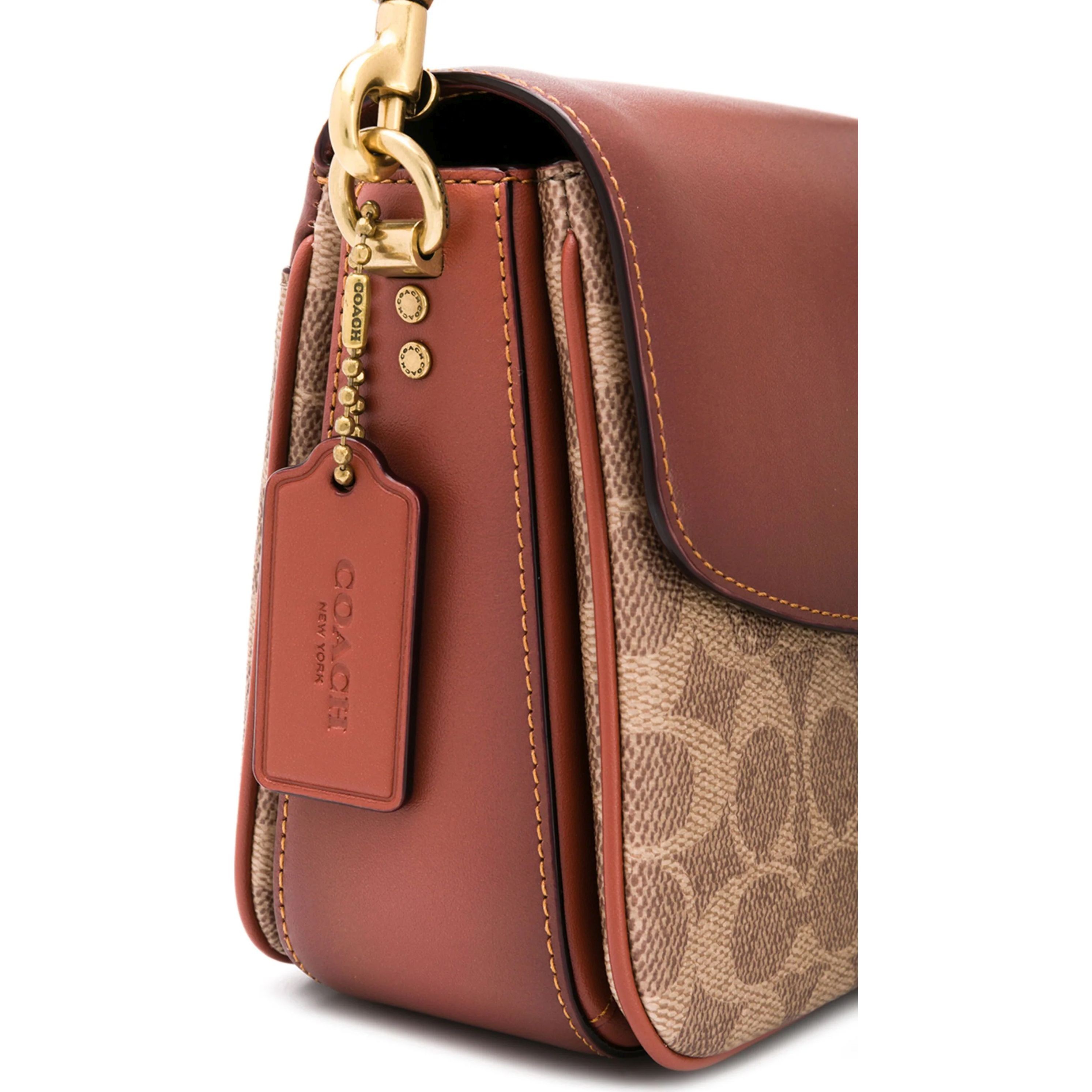 COACH Rankinė per petį moterims, Ruda, Signature cassie crossbody 19 3