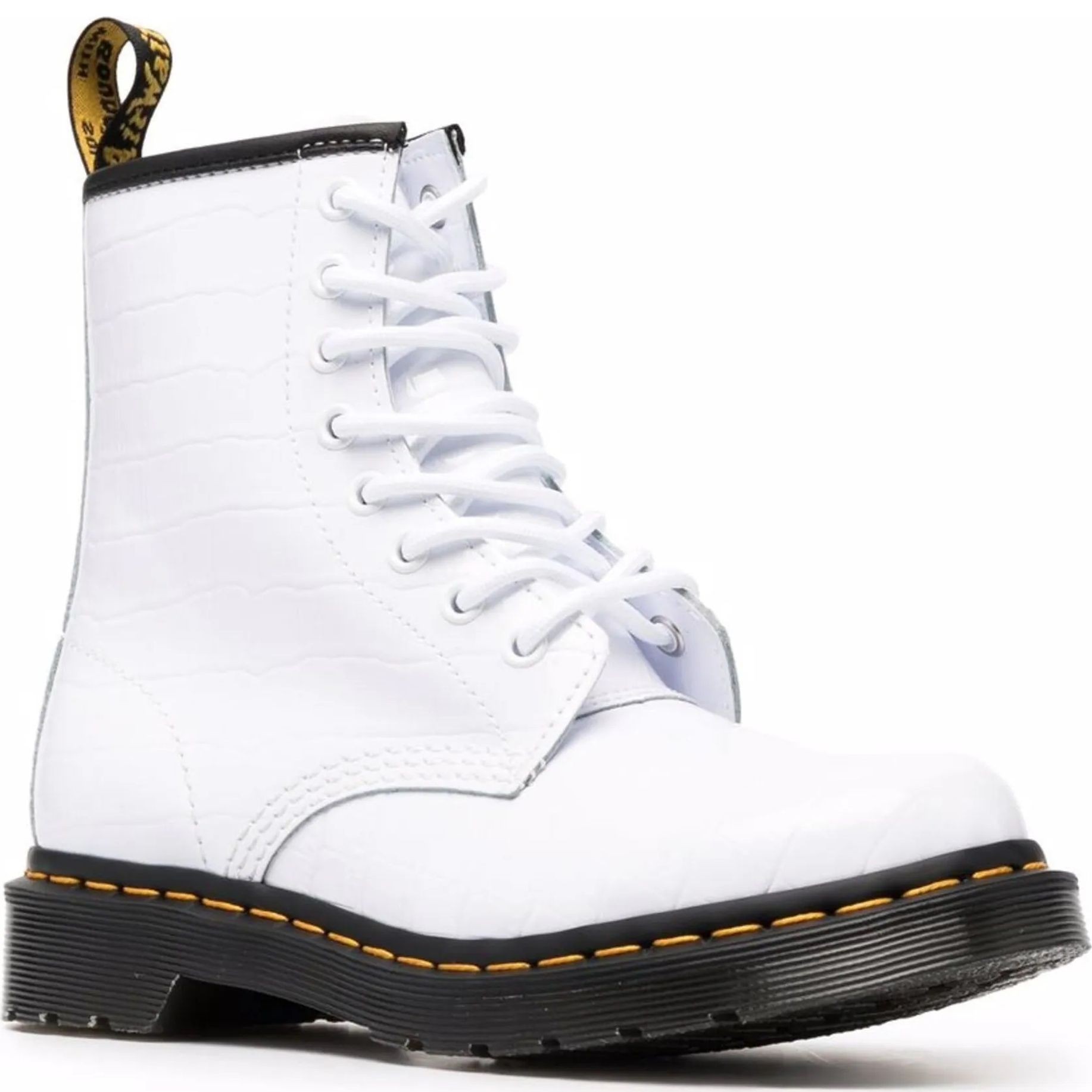 DR. MARTENS Aulinukai moterims, Balta, 1460 Lamper Emboss 1