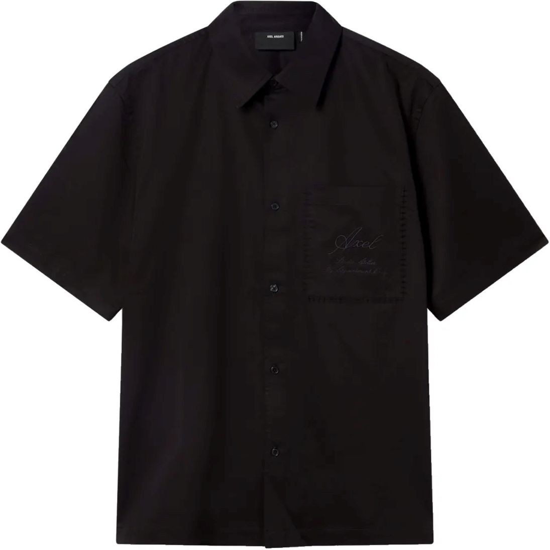 AXEL ARIGATO Marškiniai ilgomis rankovėmis vyrams, Juoda, Stitch embroidered shirt