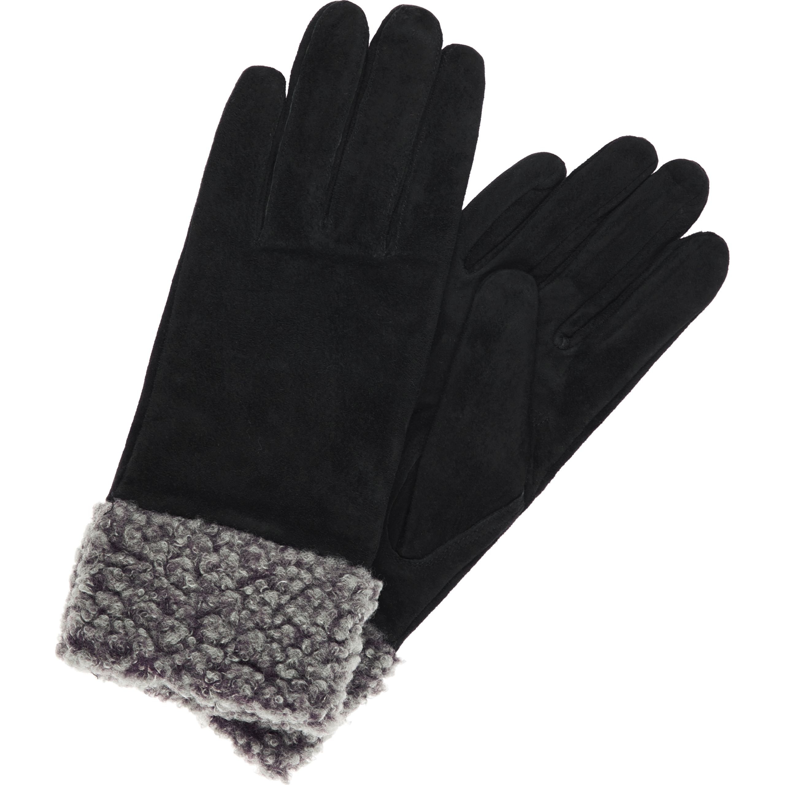 VERO MODA Pirštuotos pirštinės moterims, Juoda, VMANNIE SUEDE GL 1