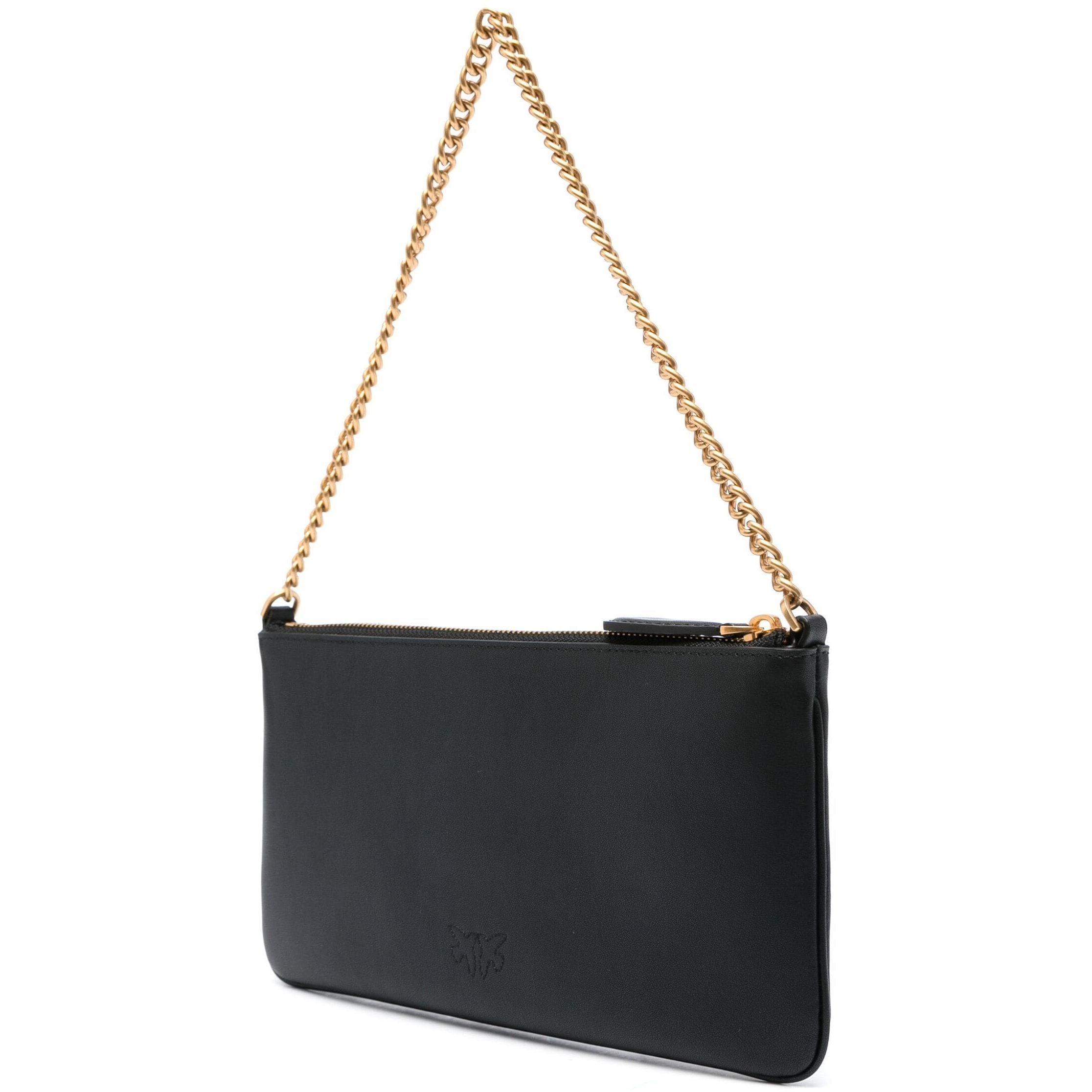 PINKO Rankinė per petį moterims, Juoda, Love birds-plaque shoulder bag 2