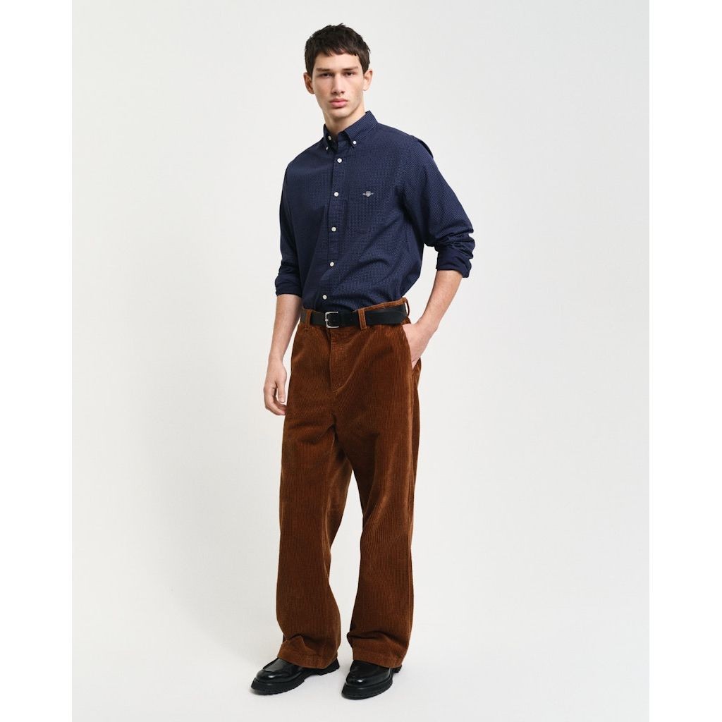 GANT Marškiniai ilgomis rankovėmis vyrams, Mėlyna, Reg micro print shirt 5