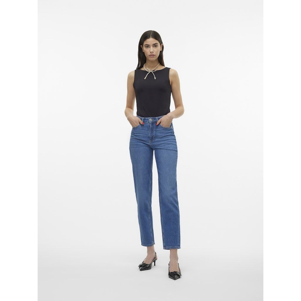 VERO MODA Aptempti džinsai moterims, Mėlyna, Tessa mom jeans 3