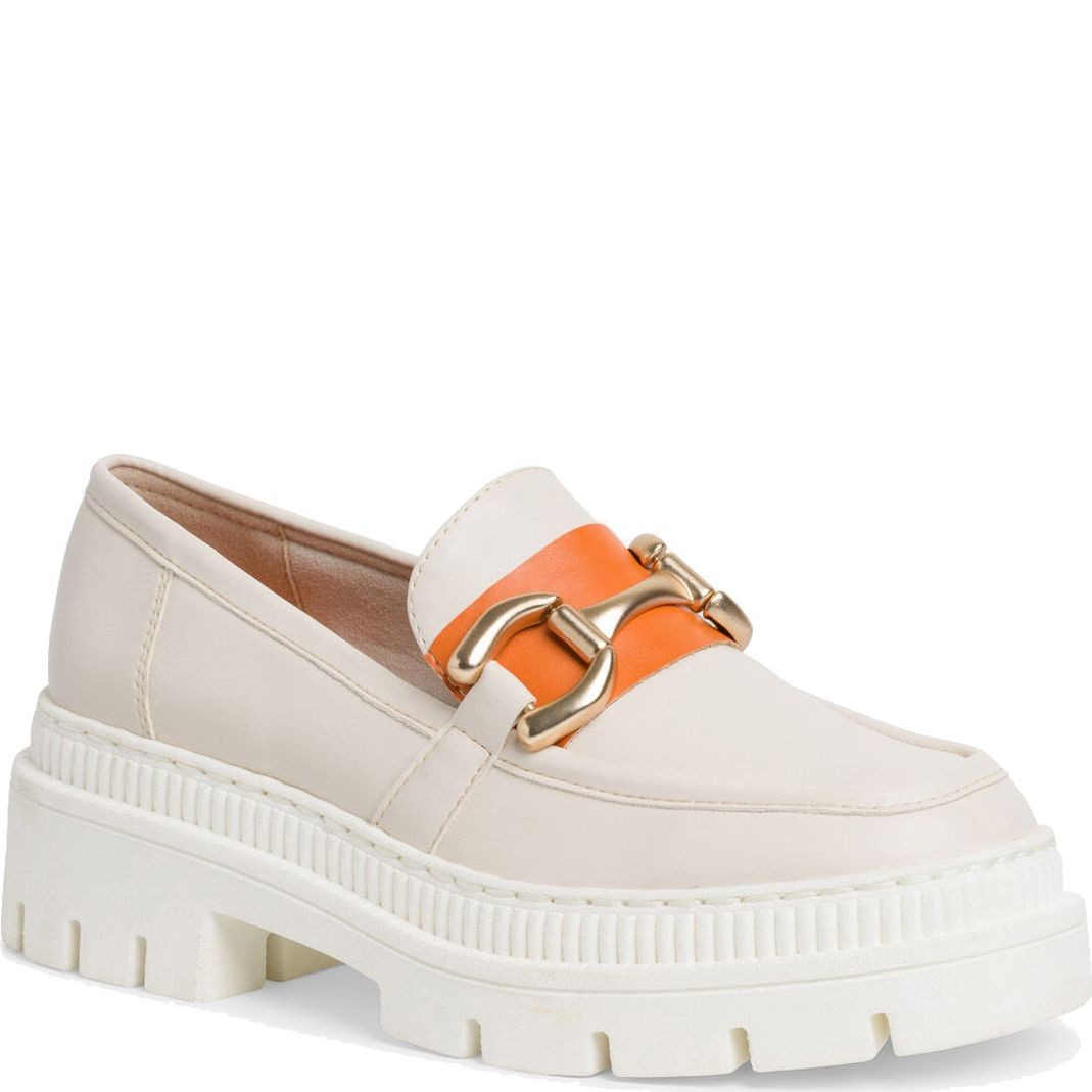 MARCO TOZZI Loaferiai moterims, Smėlio, LOAFERS 1