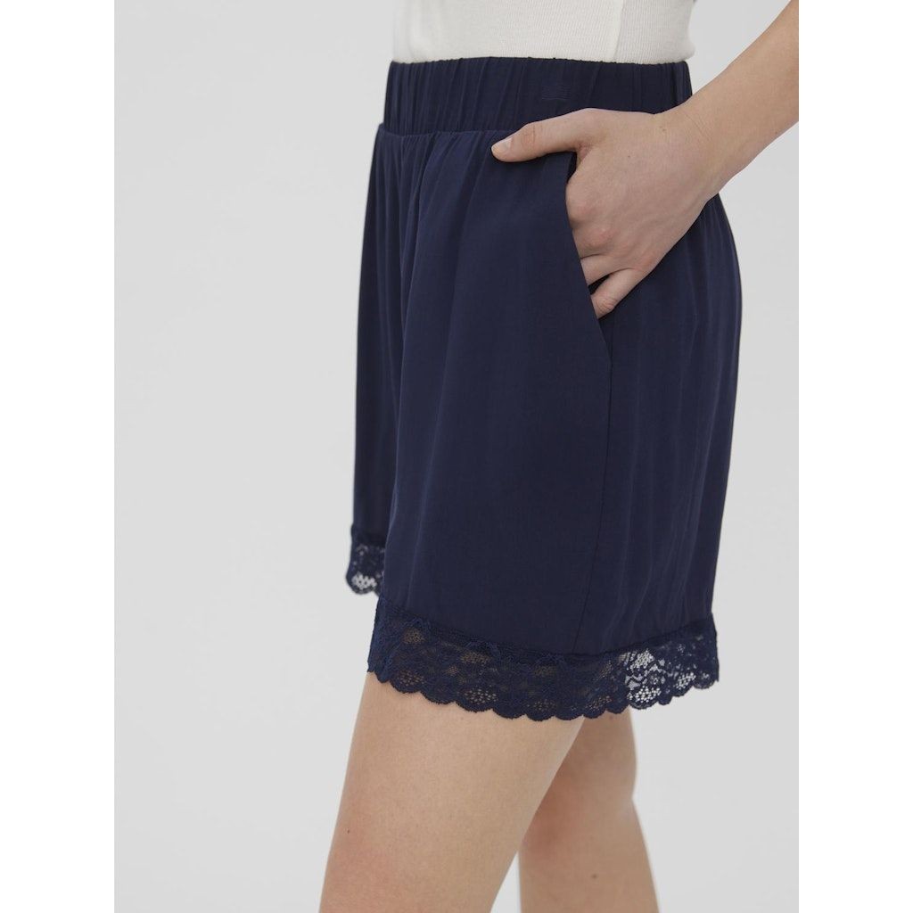 VERO MODA Šortai moterims, Mėlyna, VMASTA LACE H/W SHORT 2