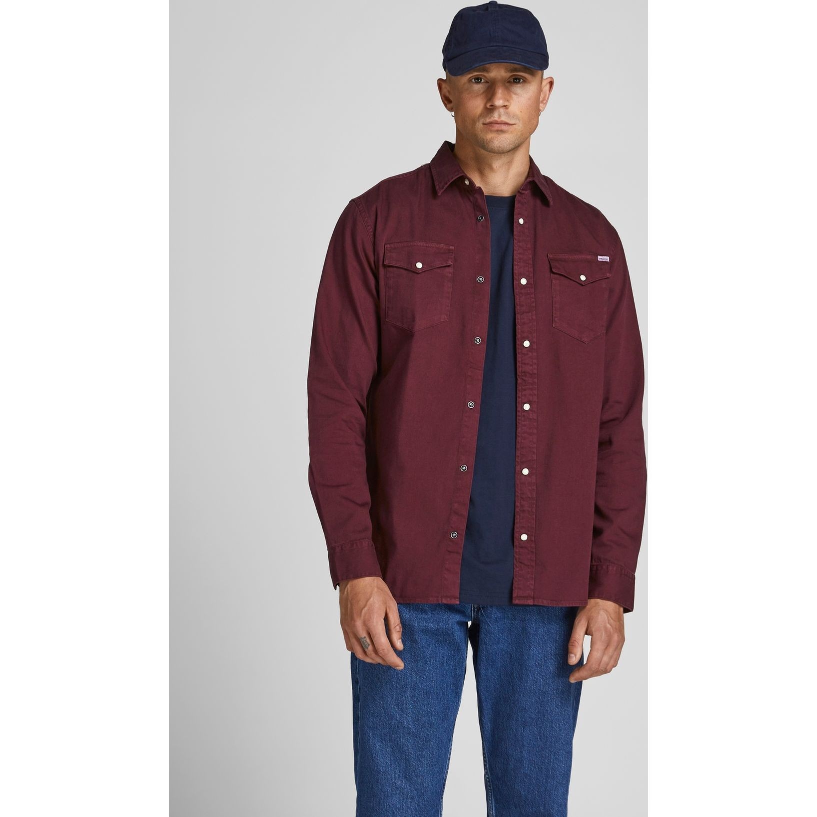 JACK & JONES Marškiniai ilgomis rankovėmis vyrams, Raudona, Marškiniai 2