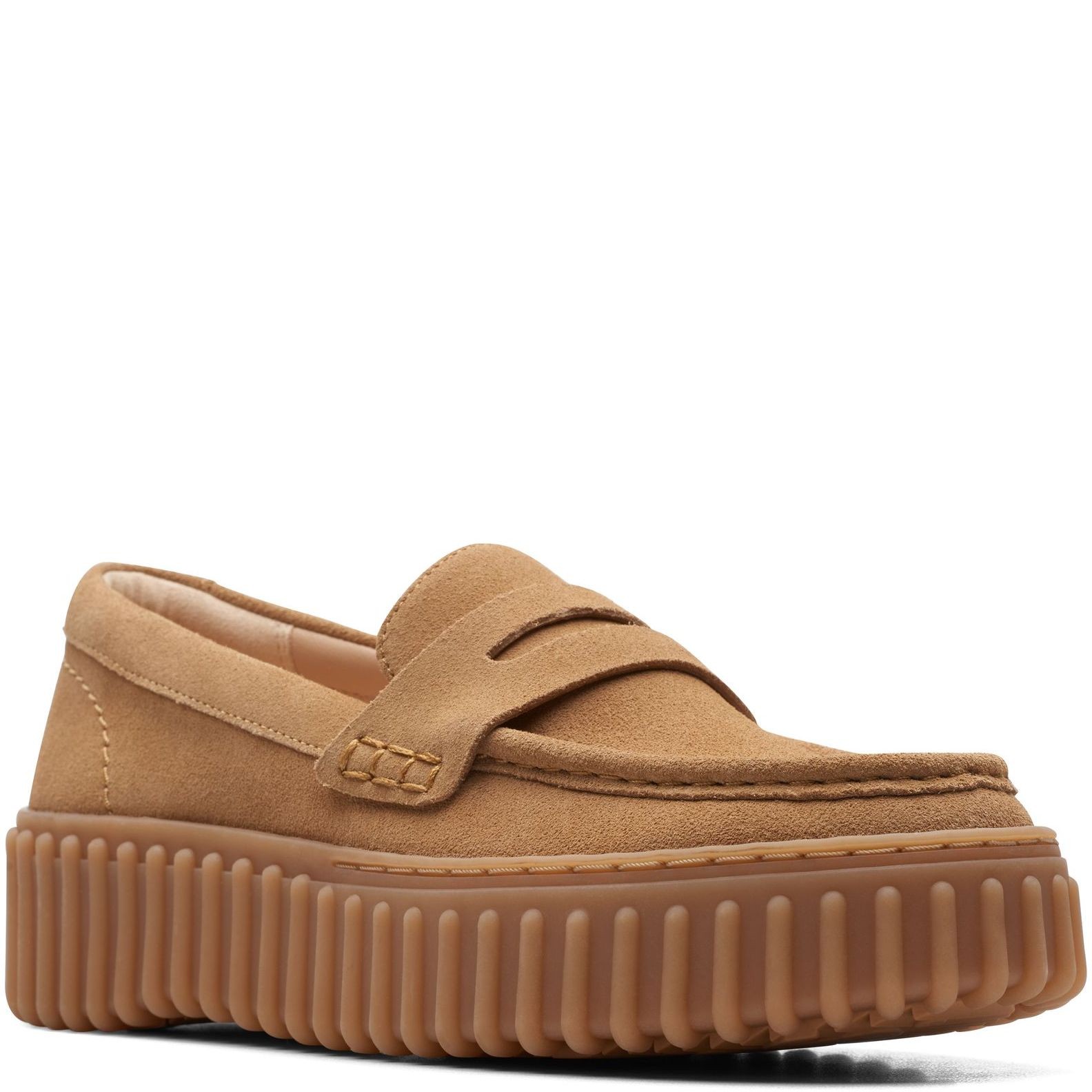 CLARKS Loaferiai moterims, Smėlio, Torhill Penny Loafers 1
