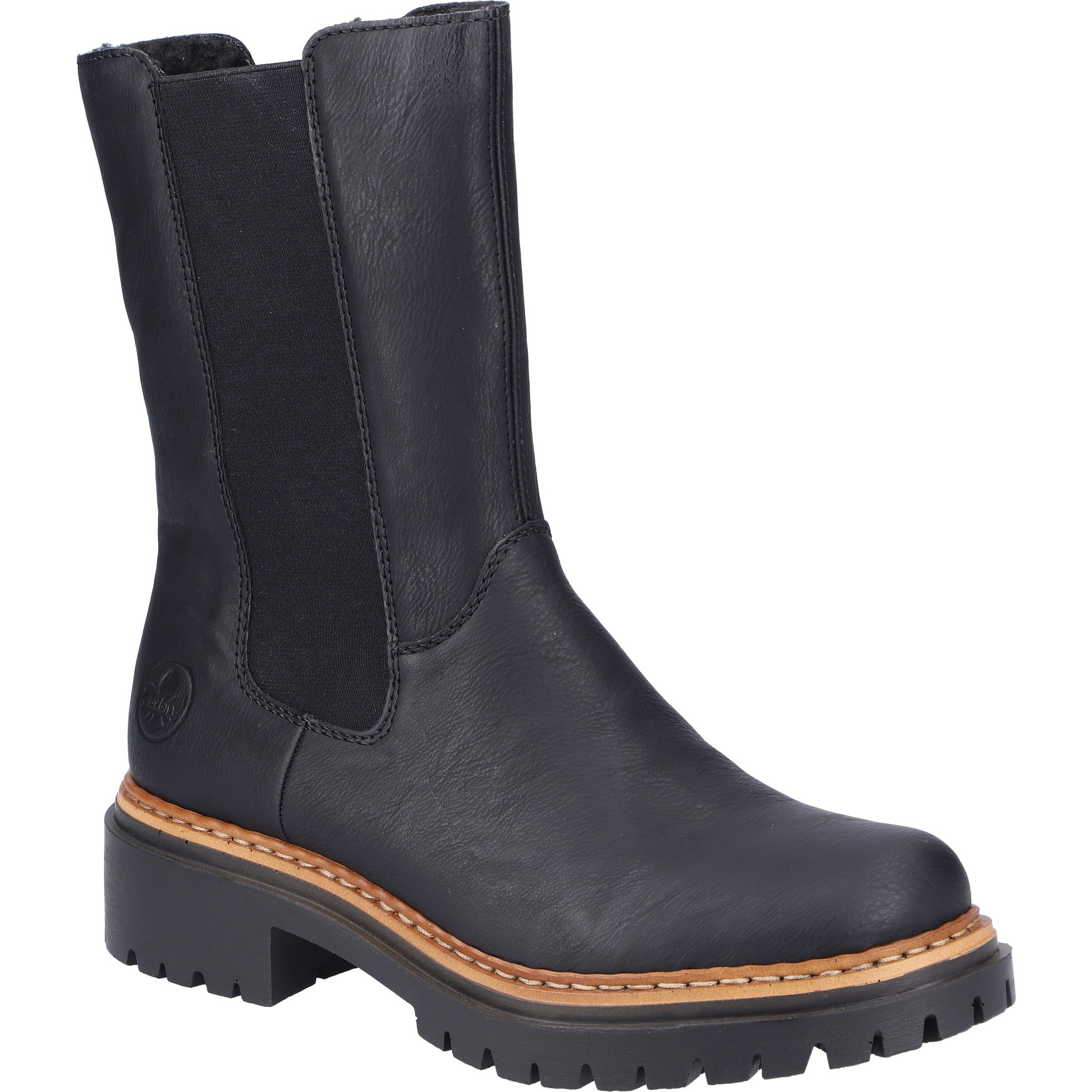 RIEKER Aulinukai moterims, Juoda, Ladies mid height boots 1