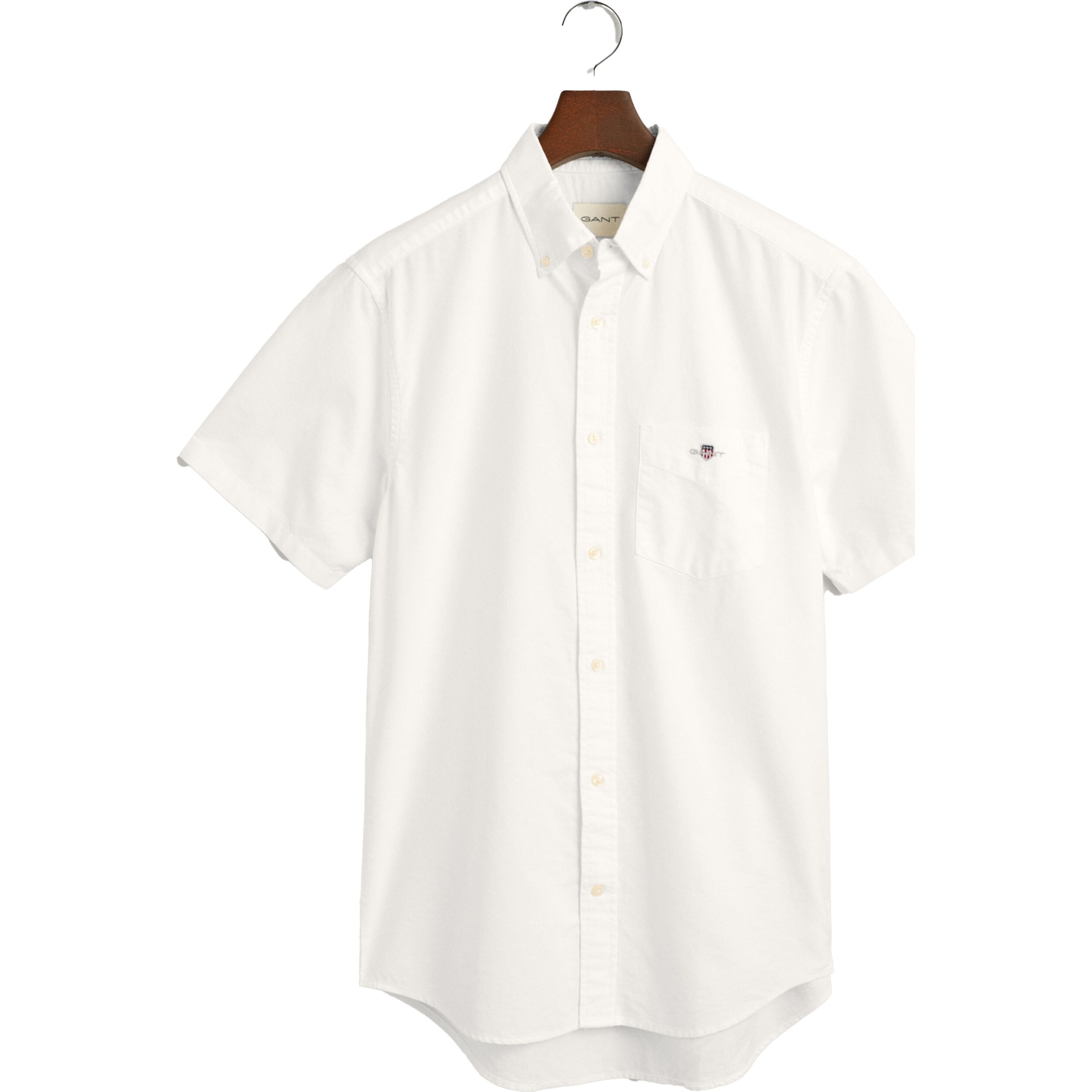 GANT Marškiniai vyrams, Balta, REG OXFORD SS SHIRT 1