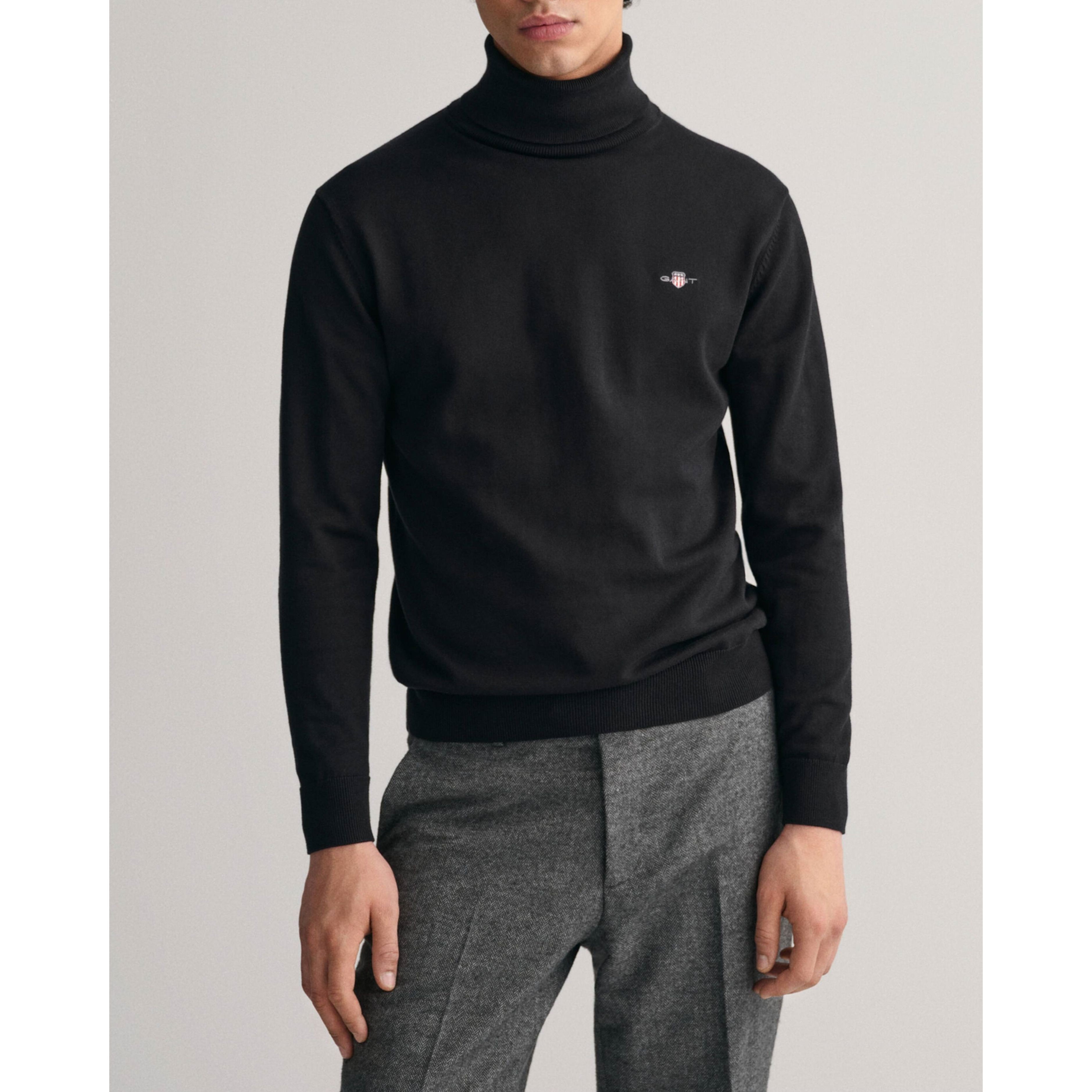 GANT Megztinis vyrams, Juoda, CLASSIC COTTON 2