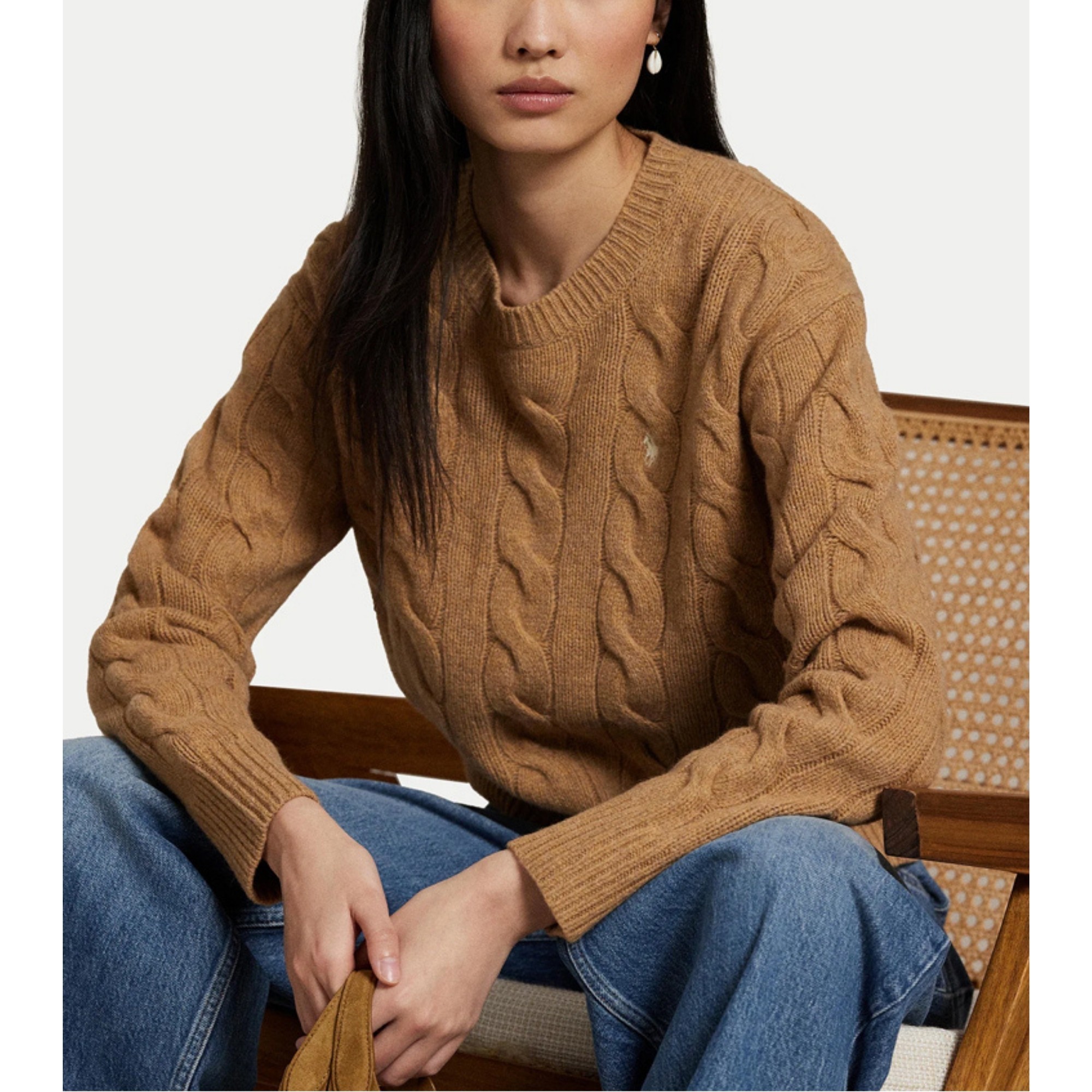 POLO RALPH LAUREN Megztinis moterims, Ruda, Pullover 4